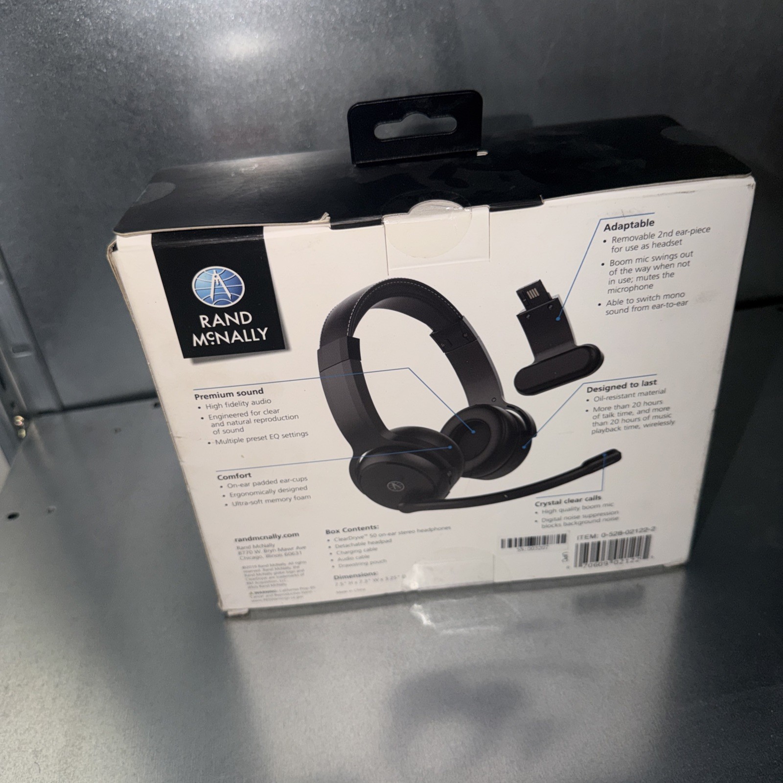 Rand McNally ClearDryve 50 2-in-1 Wireless Bluetooth Headphones/Headset New