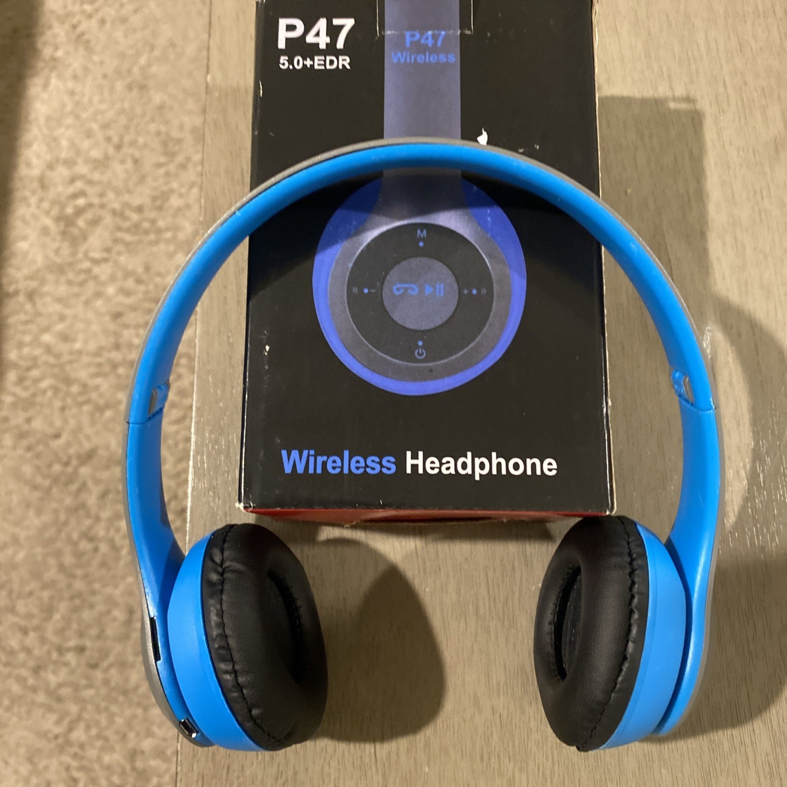 P47 Wireless 5.0+EDR Headphones Blue