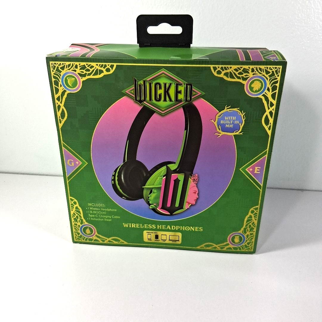 Wicked Wireless Headphones With Built-In Mic For Music Movies Gaming Disney