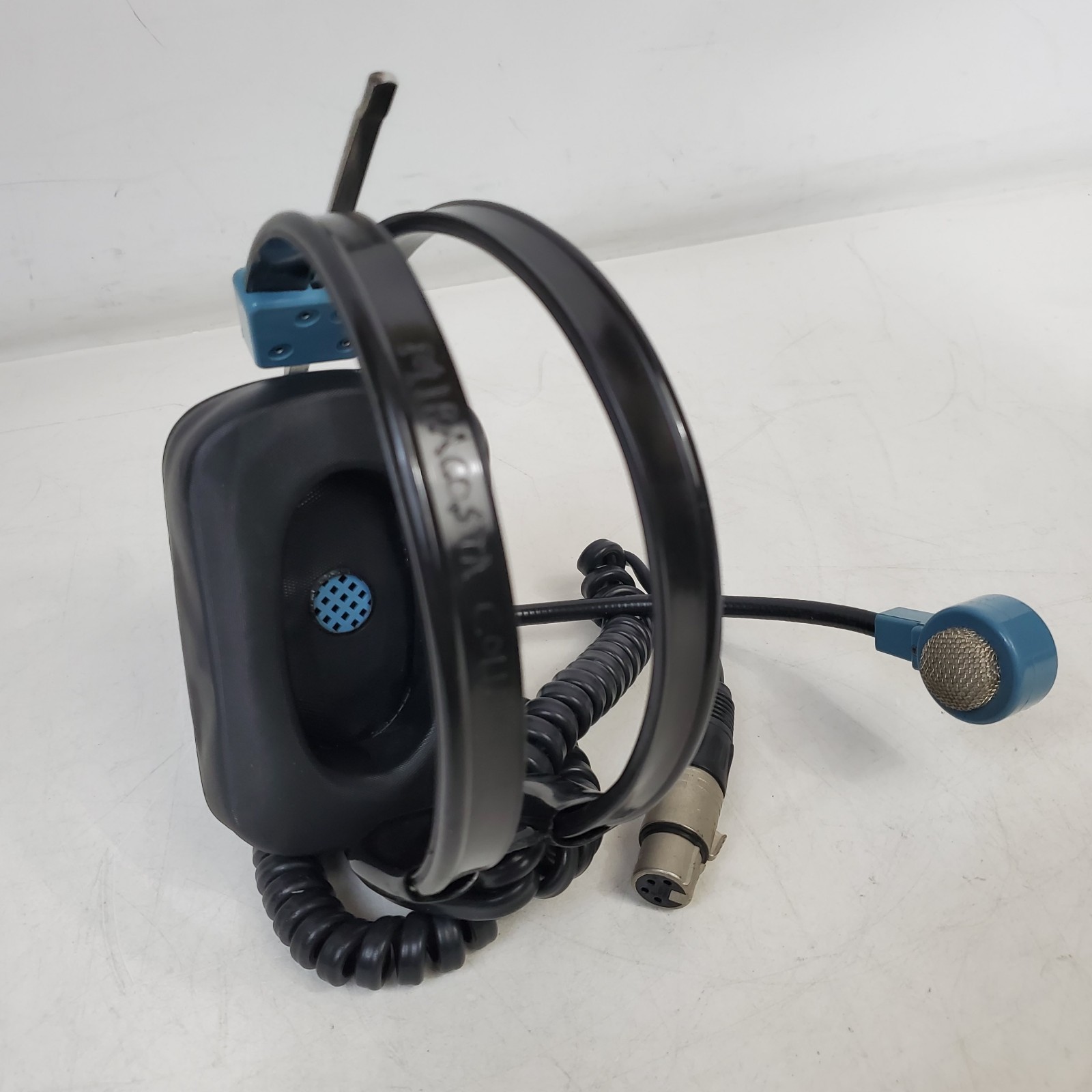 Vintage Clear-com Blue Single Muff Production Headset 4-Pin Female XLR
