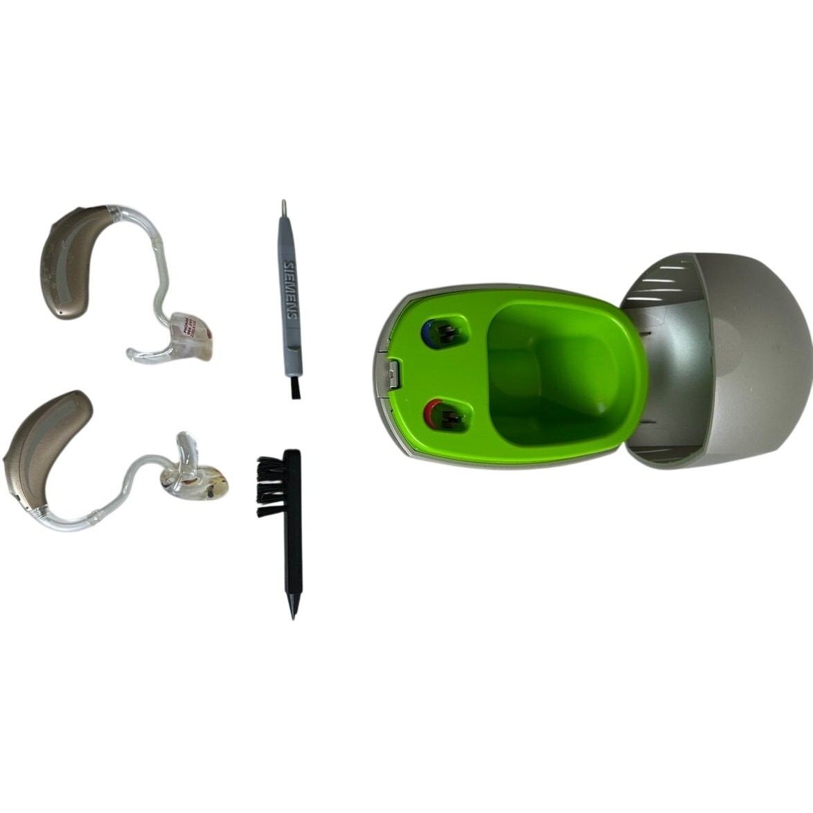 Phonak Brio Rechargeable Hearing Aids Pair w/ Charger Case Tested Working