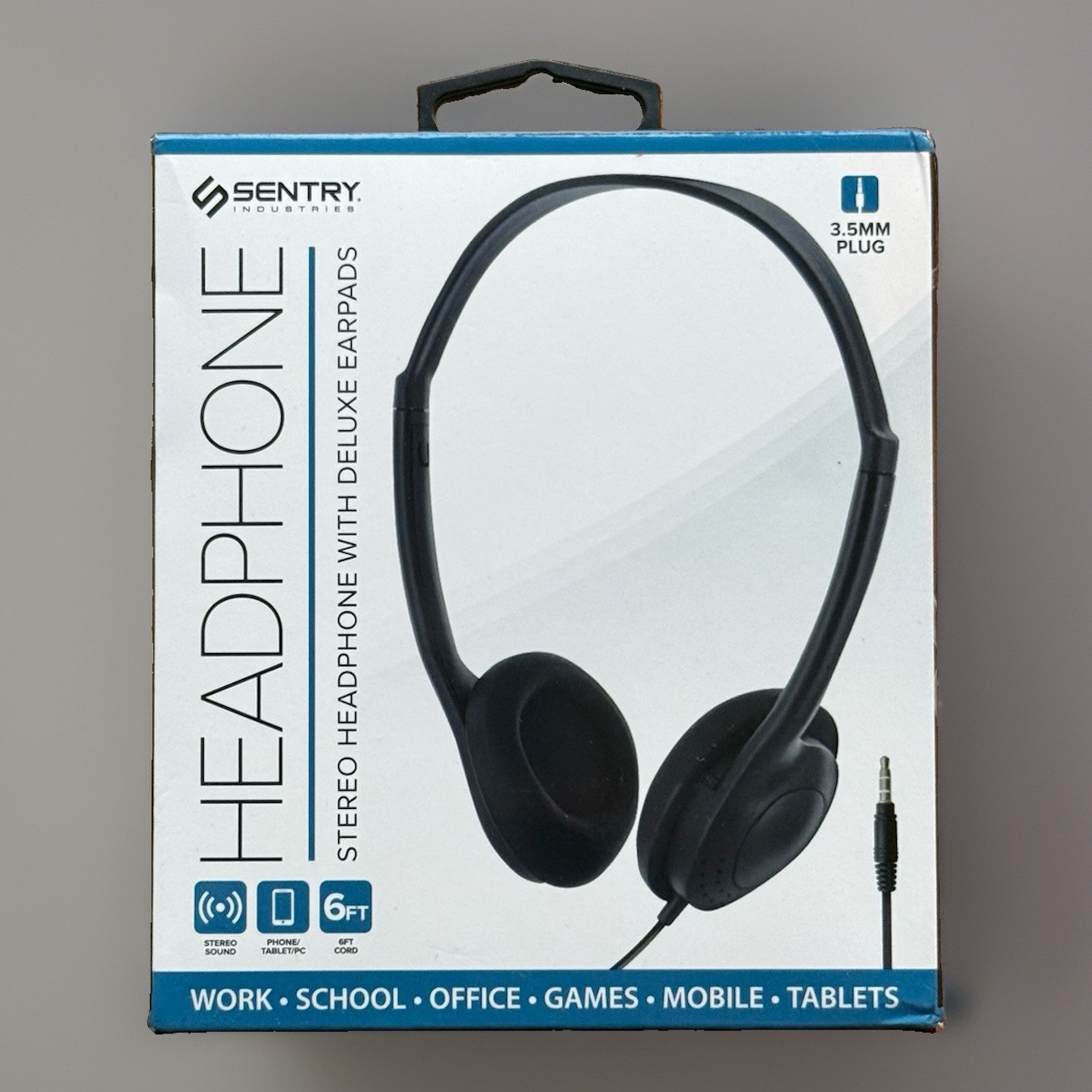 Sentry Rugged Headphone Over-Ear Midsize Basic 3.5mm School Flexible HS417 NEW