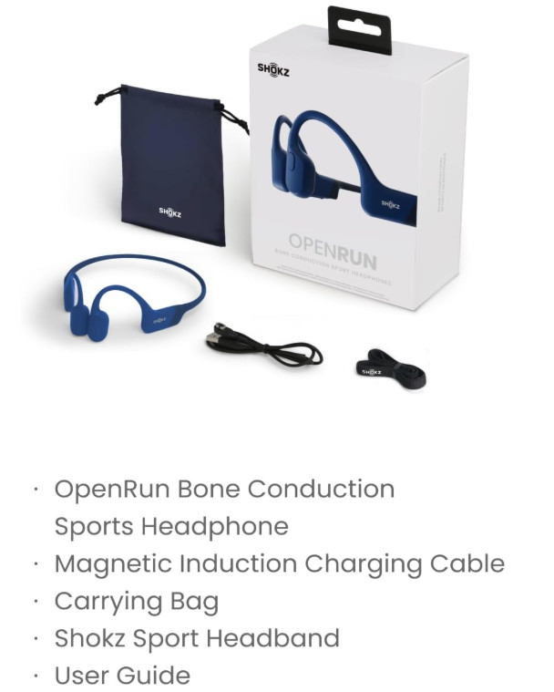 Shokz OpenRun S805 w/ USB-C Charging – Open-Ear Bluetooth Bone Conduction – Blue