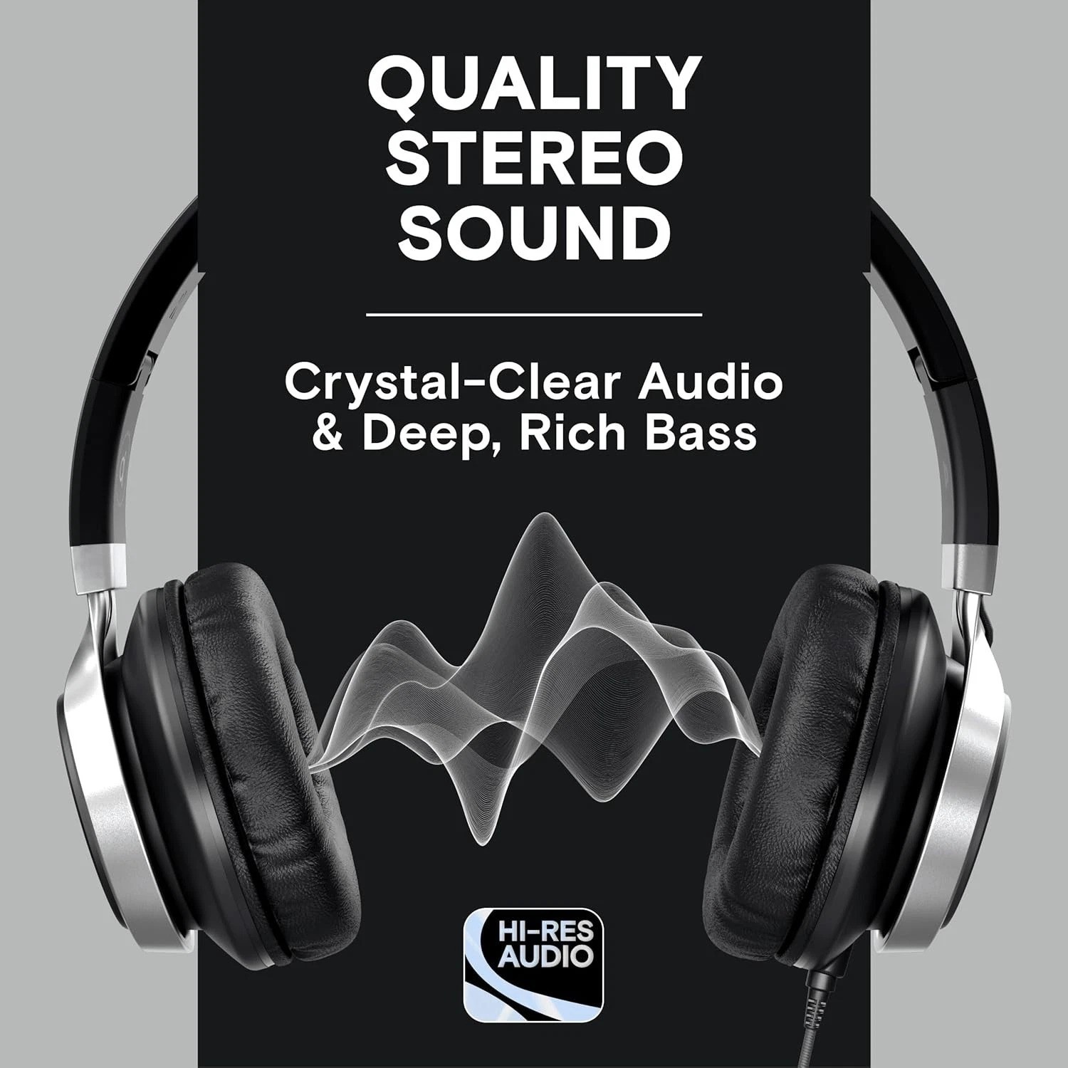 CL750 Wired Headphones with Mic – Noise Isolating Foldable Design for All Ages