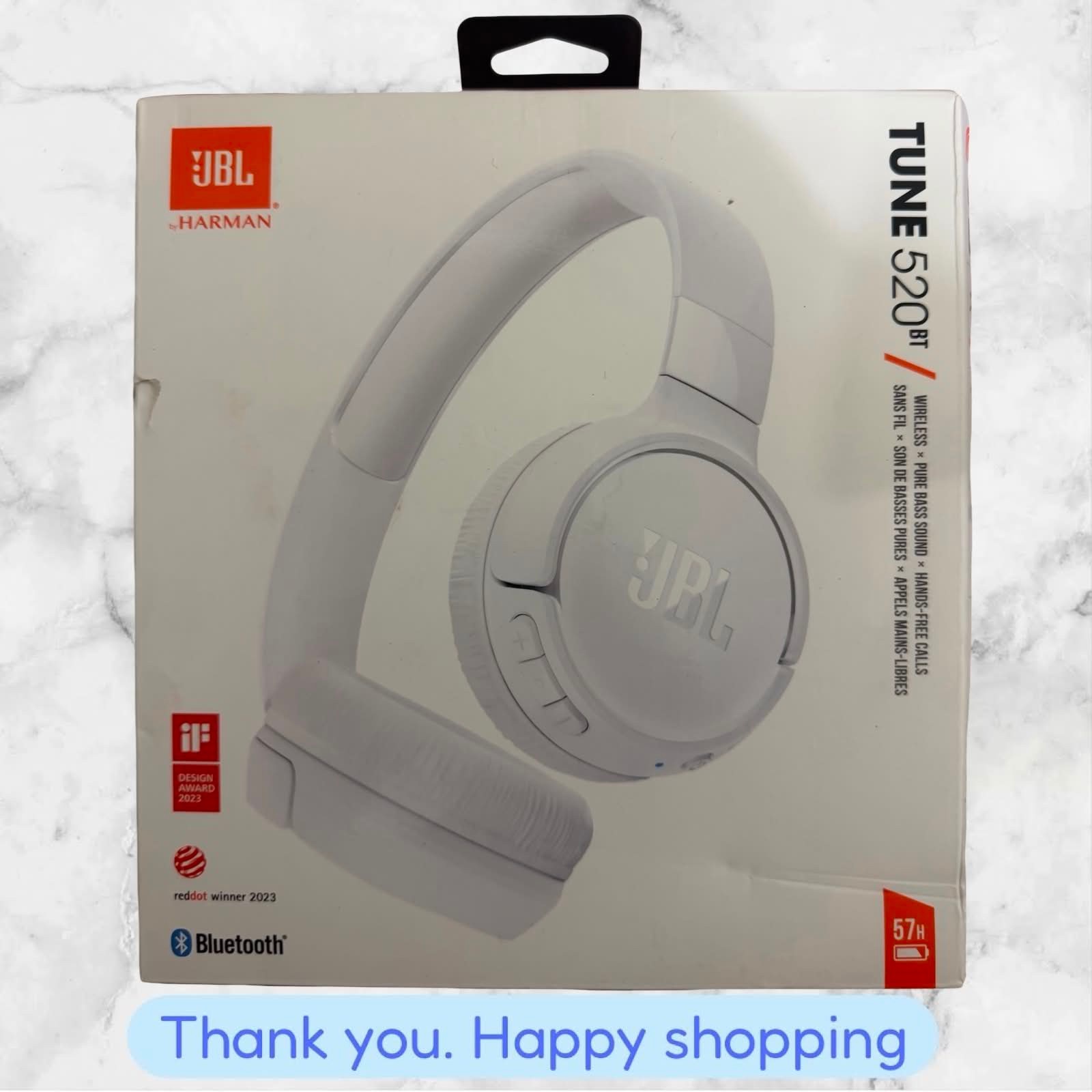 JBL Harman Tune 520BT Wireless on-ear Headphones Brand New Shipping