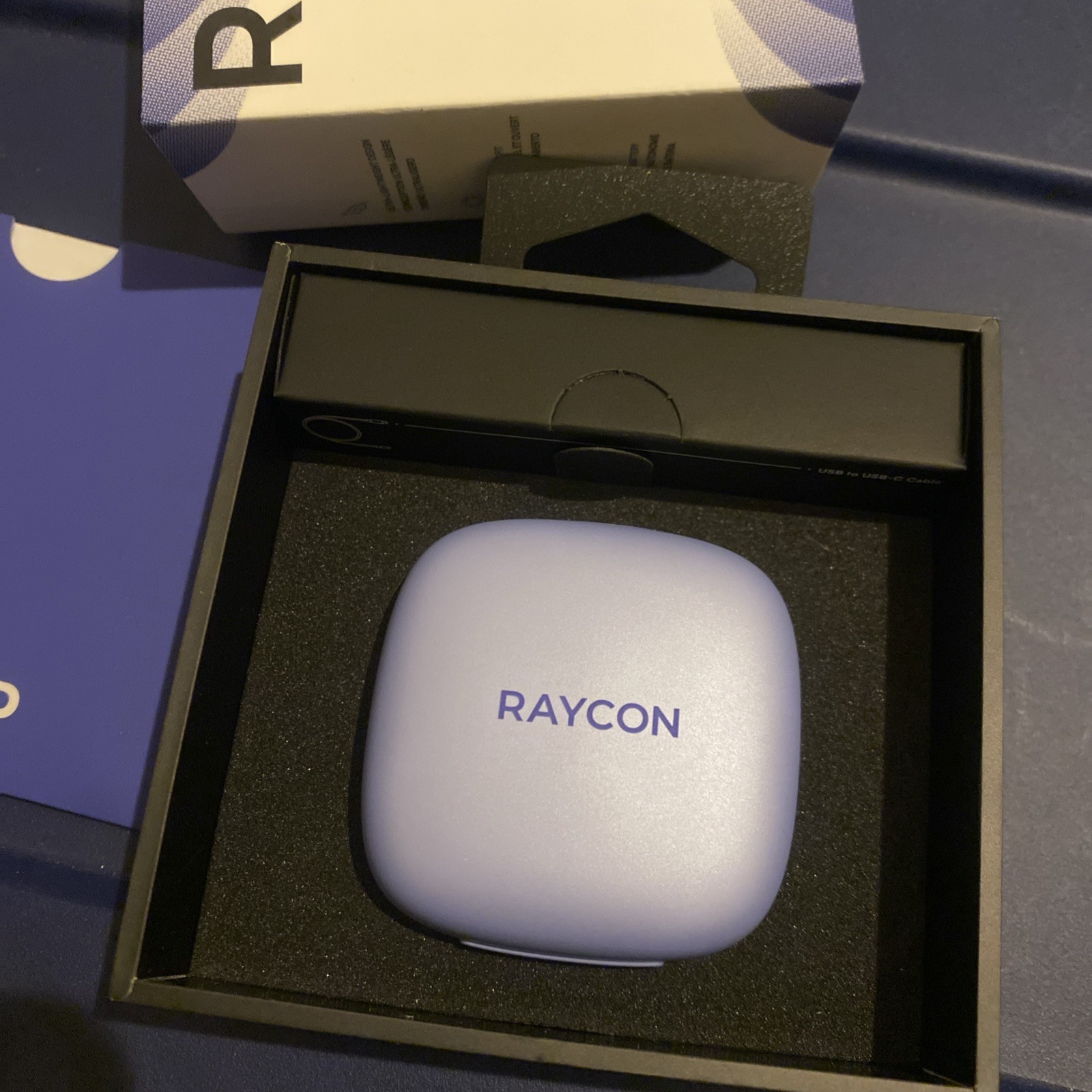 Raycon Essential Open Earbuds – True Wireless Ear Bluetooth 6.0 Purple LIGHT USE