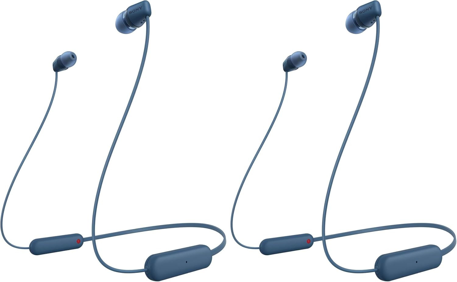 WI-C100 Wireless In-Ear Bluetooth Headphones with Built-In Microphone, Black