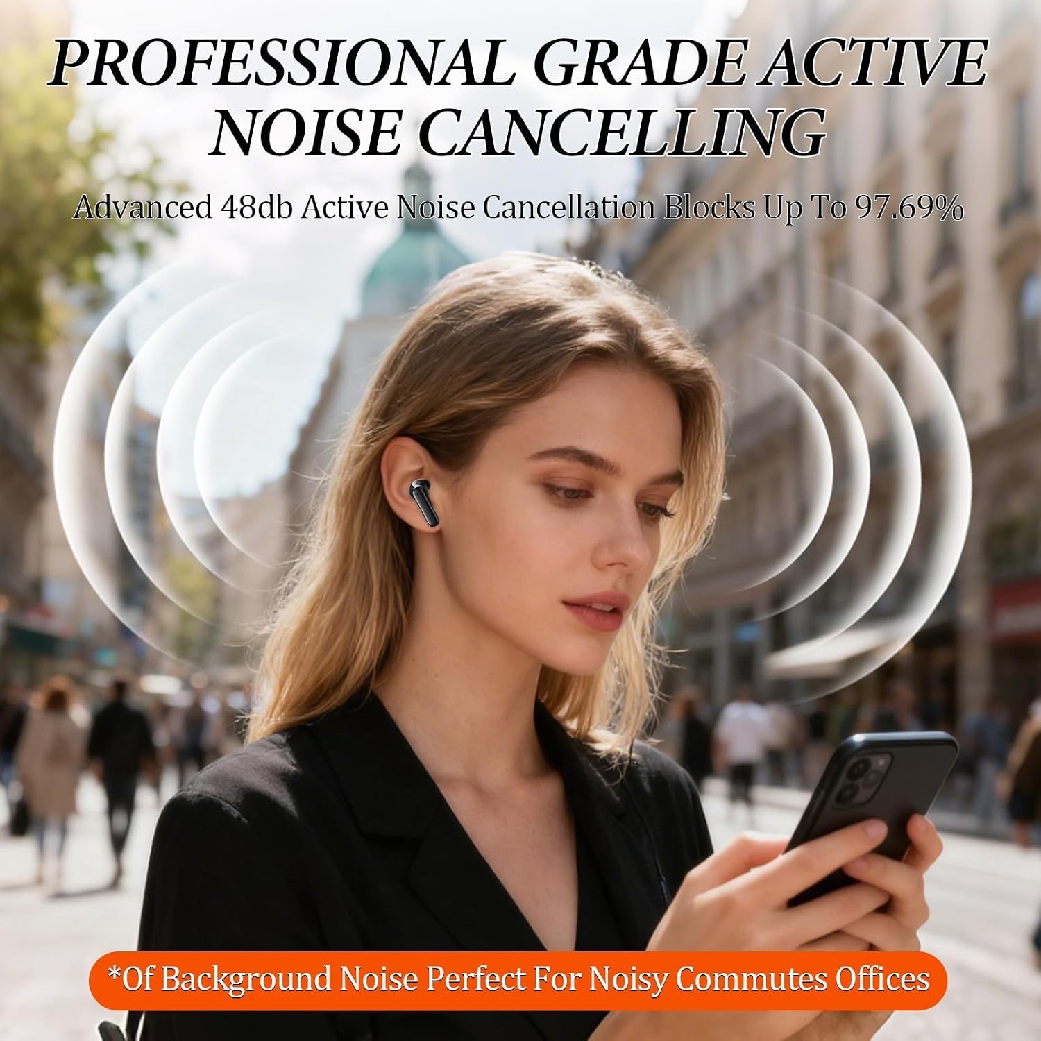 HTC NE20 Bluetooth 6.0 Earphones AI Translator Wireless Earbuds LCD Touch New Sp