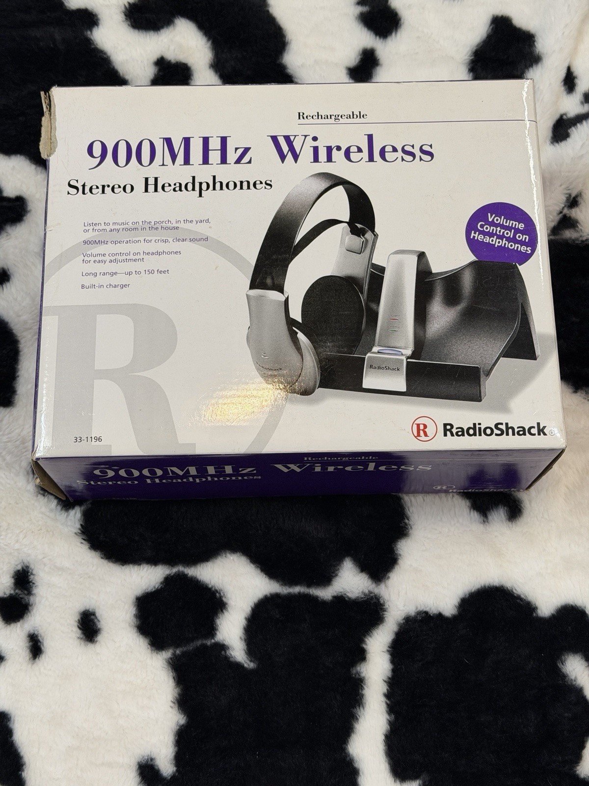 VTG Radio Shack 900MHZ Wireless Stereo Rechargeable Headphones 33-1196 –