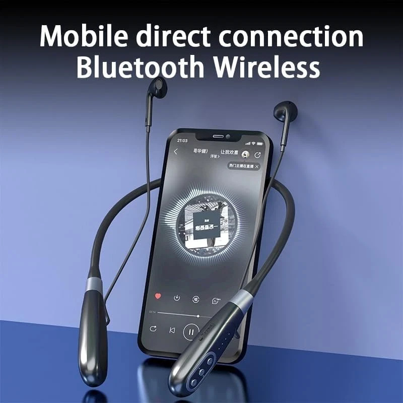 E8 Wireless Neckband Headset, Built-in Sound Card Noise Cancelling Microphone, R
