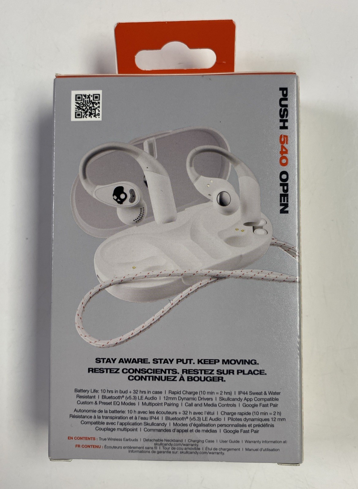 Skullcandy Push 540 Open Ear Earbuds True Wireless Bluetooth Bone White A9
