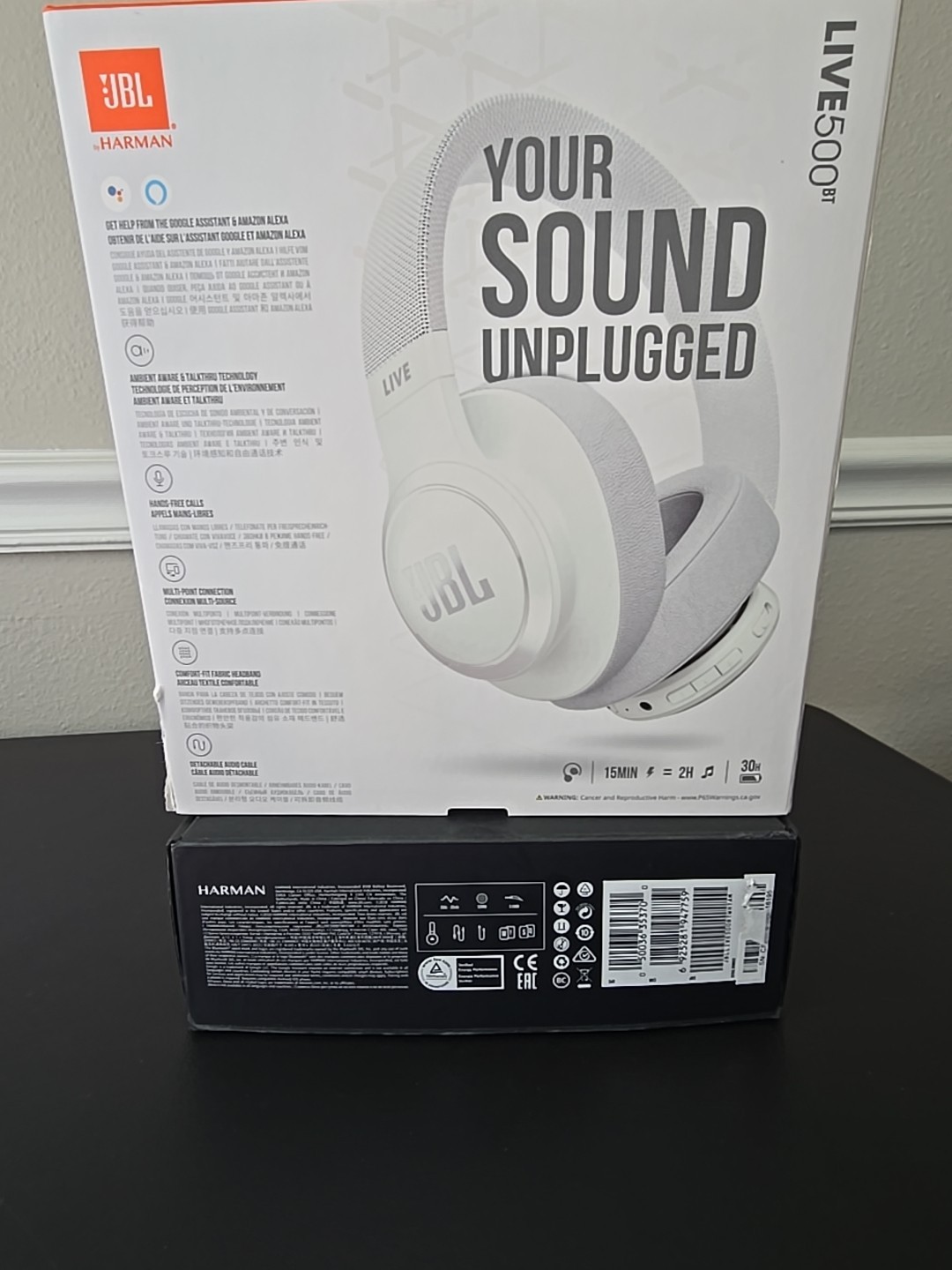 JBL LIVE 500BT Wireless Bluetooth Over-Ear Headphones with Built-in Microphone