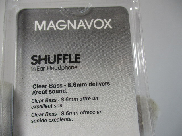 NEW – Black Color MAGNAVOX Shuffle in Ear Headphone Clear Bass Ear Buds NOS