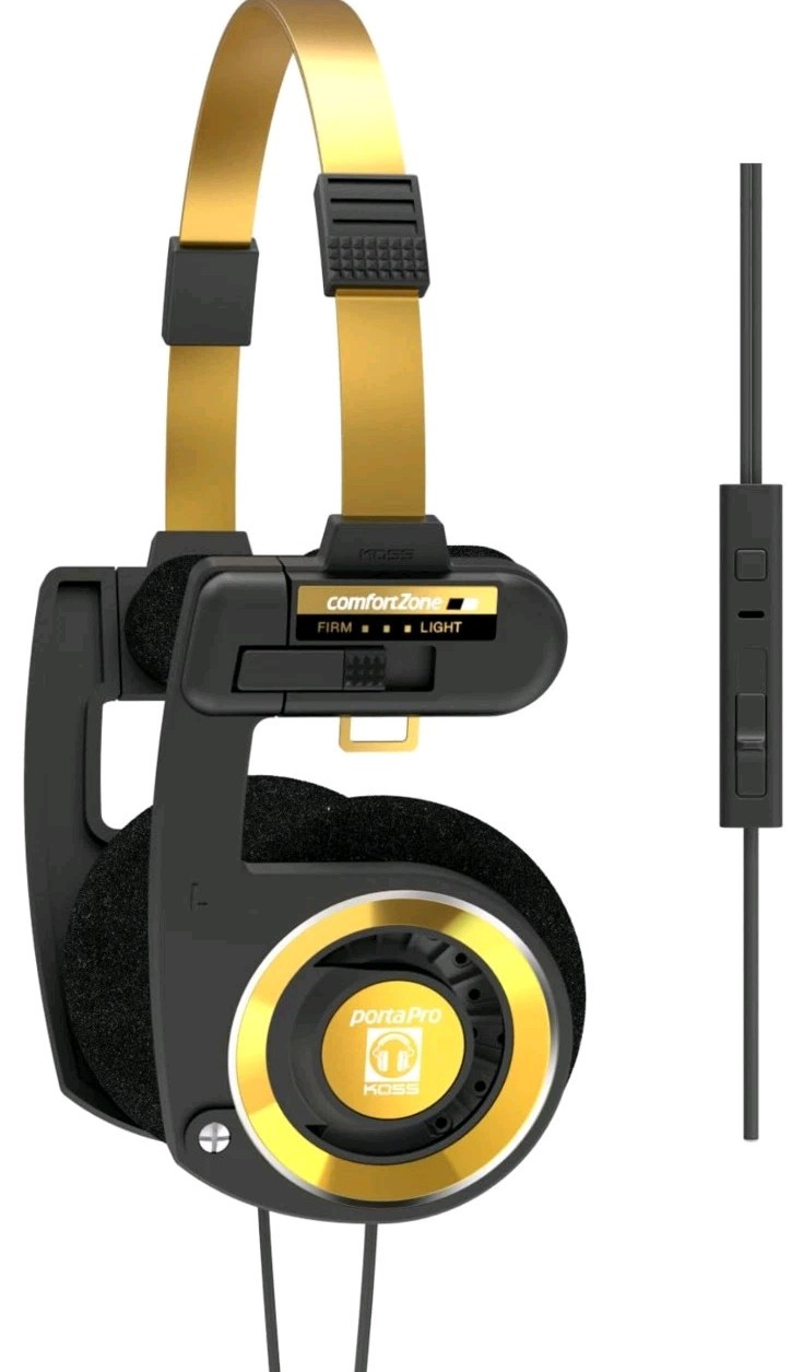 Koss Porta Pro Limited Edition Black Gold On-ear Headphones 3.5mm jack With case