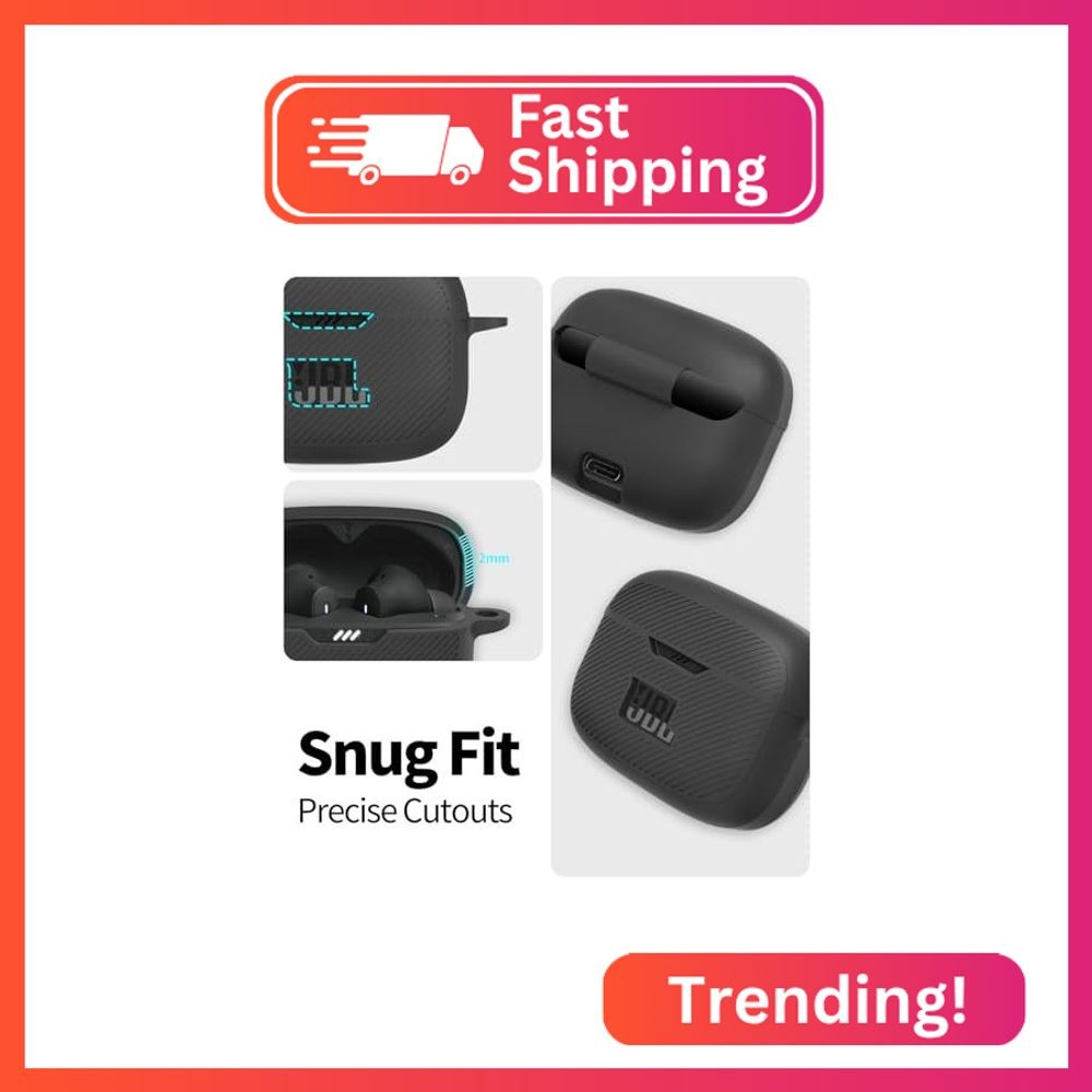WADVCU for JBL Tune 230NC TWS Case Cover, Silicone Protective Portable Scratch S