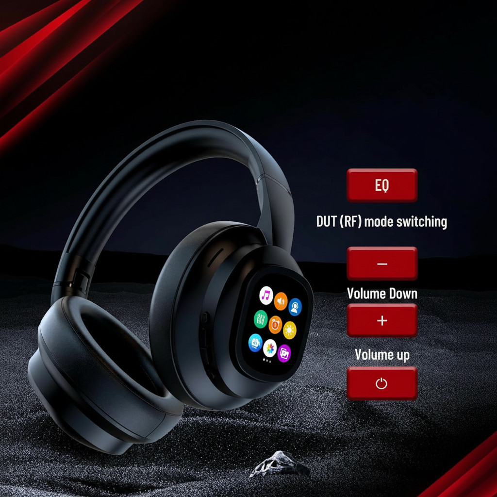 AI Headphones with Detachable Screen – 115-Language Real-Time Translation, Hy…