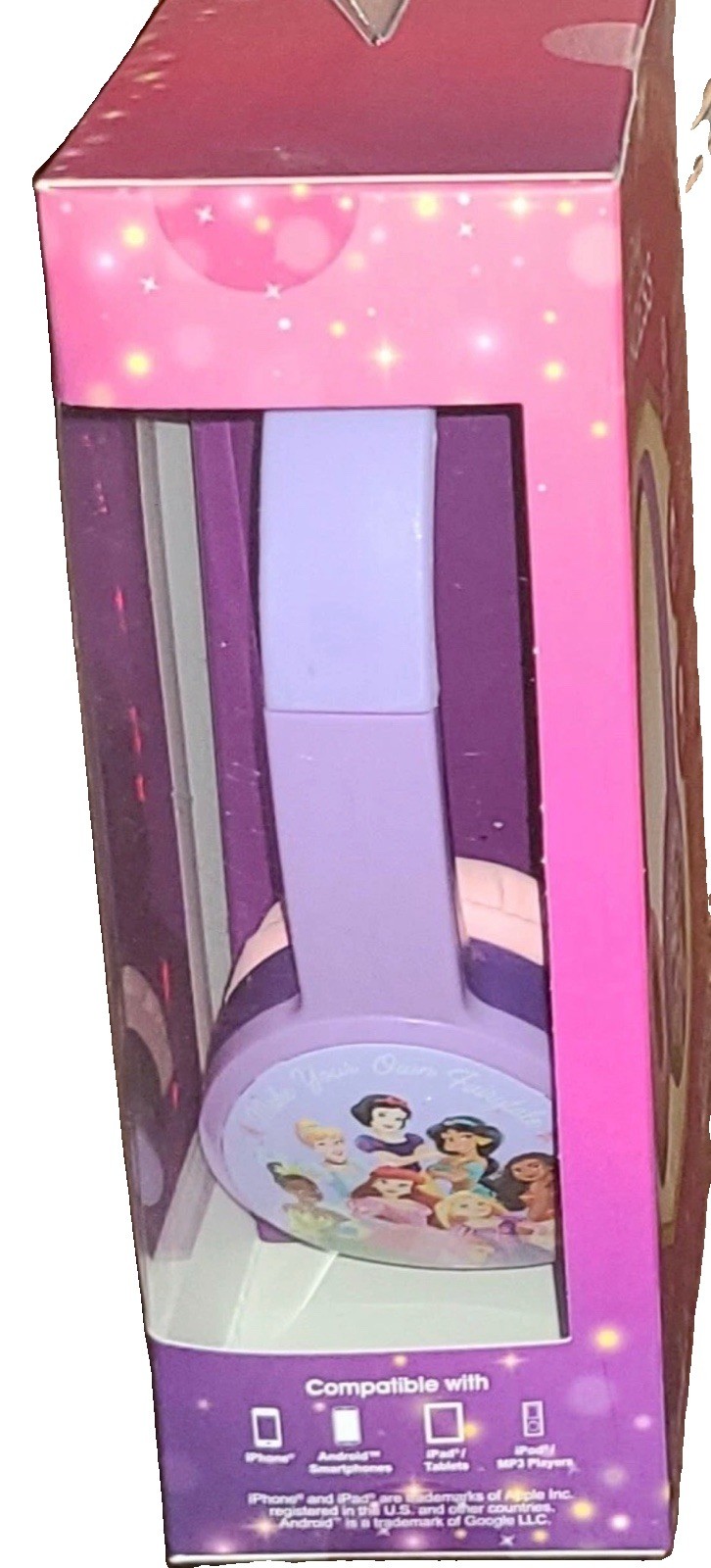 DISNEY PRINCESS Kid Safe WIRELESS Headphones! Bluetooth Technology