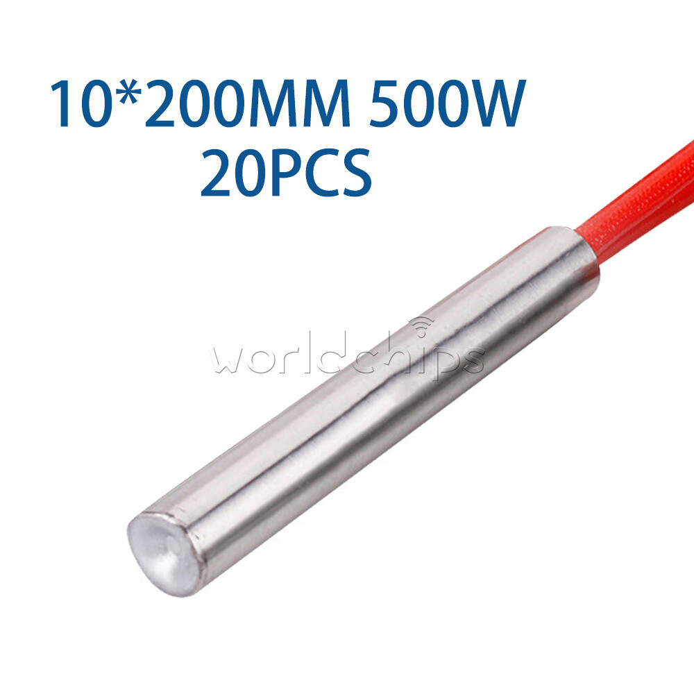 20pcs 10*200MM 500W Stainless Steel Single Head Heating Tube Element