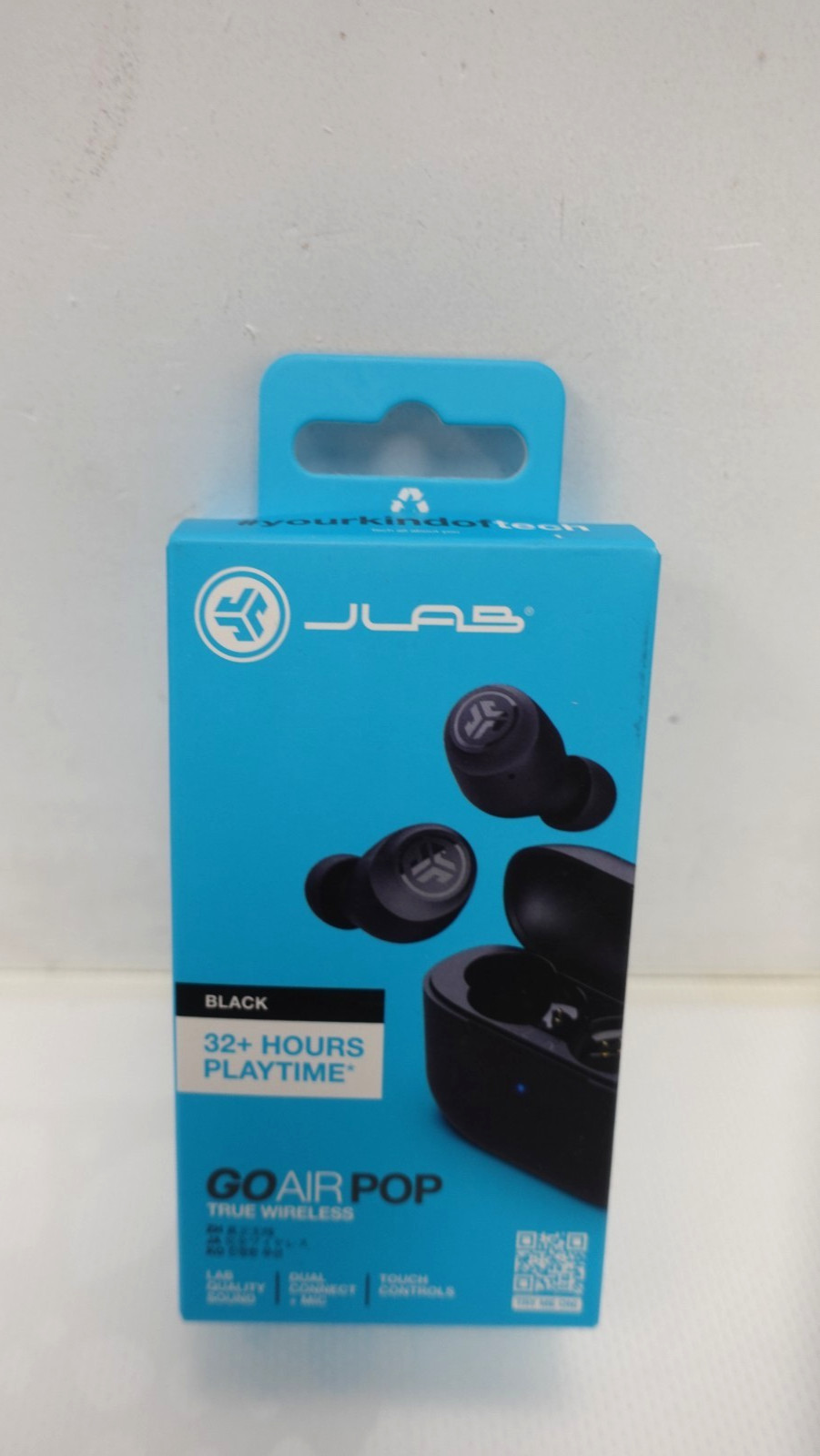 JLab GO Air POP True Wireless In-Ear Headphones, Black (3-Pack)