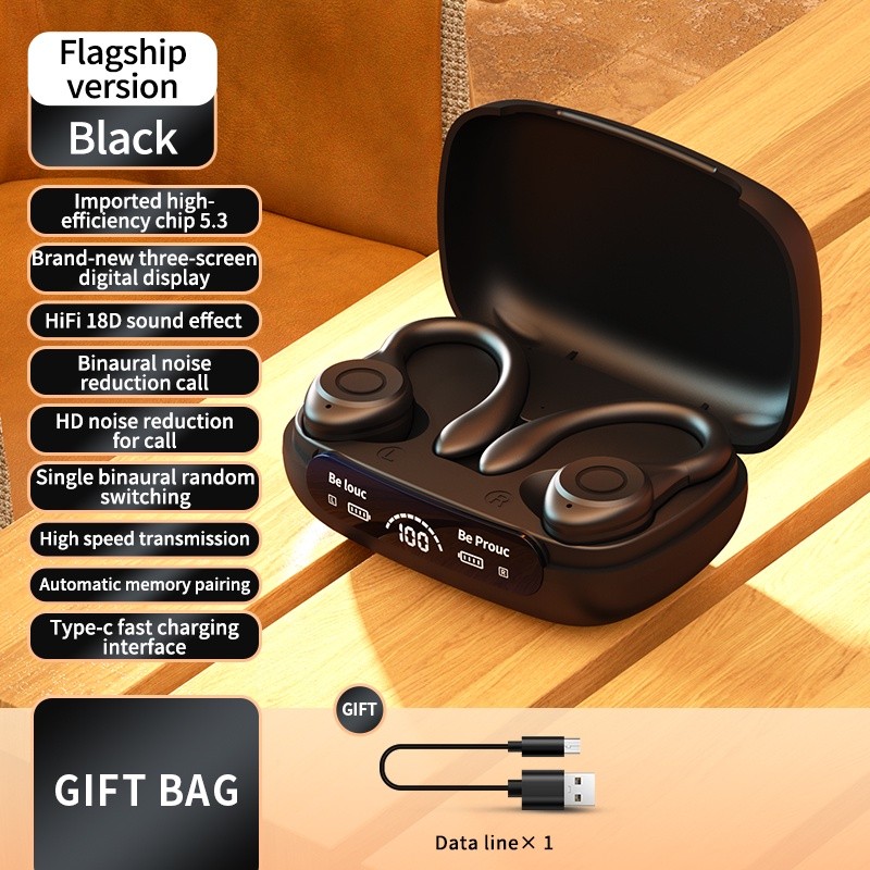 Wireless Bluetooth 5.3 Headset TWS Earphones Earbuds Stereo Headphones Ear Hook
