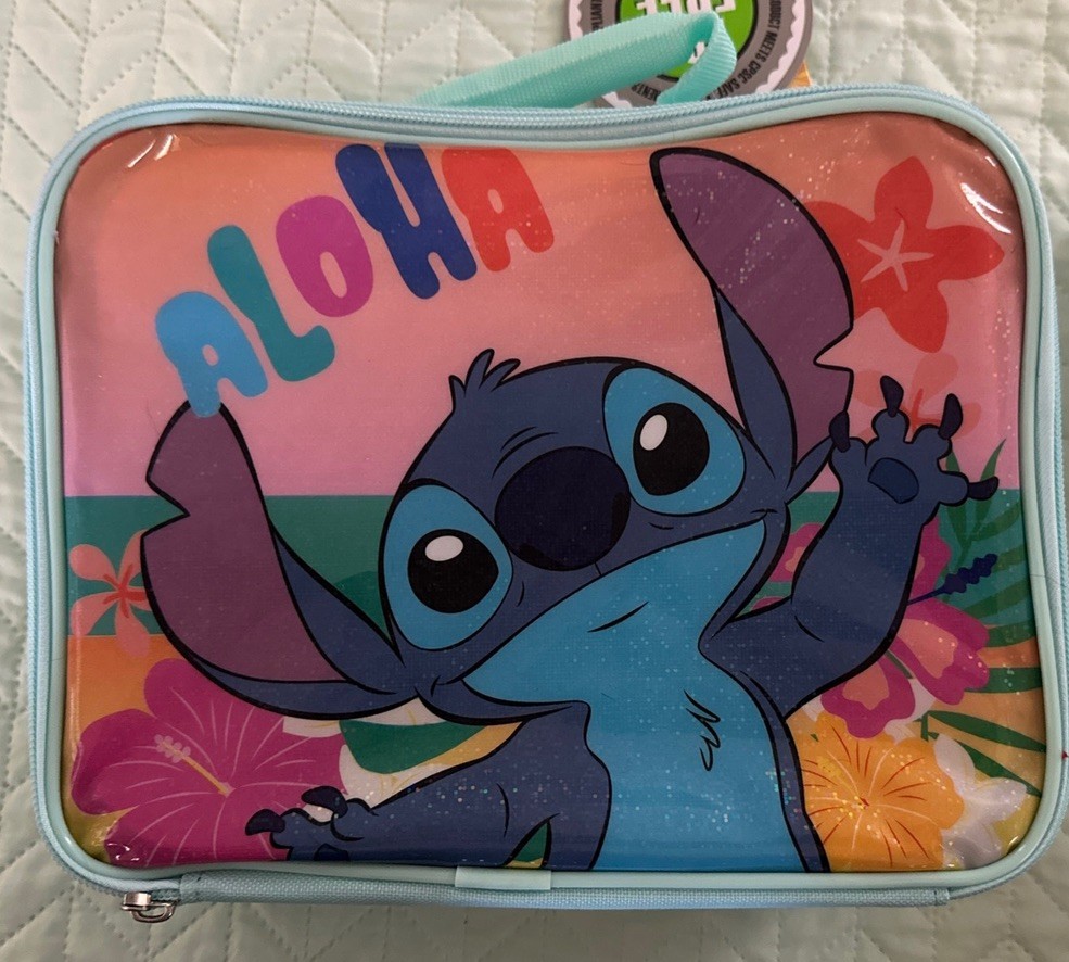 heyday™ Wired On-Ear Headphones Blue bundled with Stitch Aloha lunch box NEW NWT