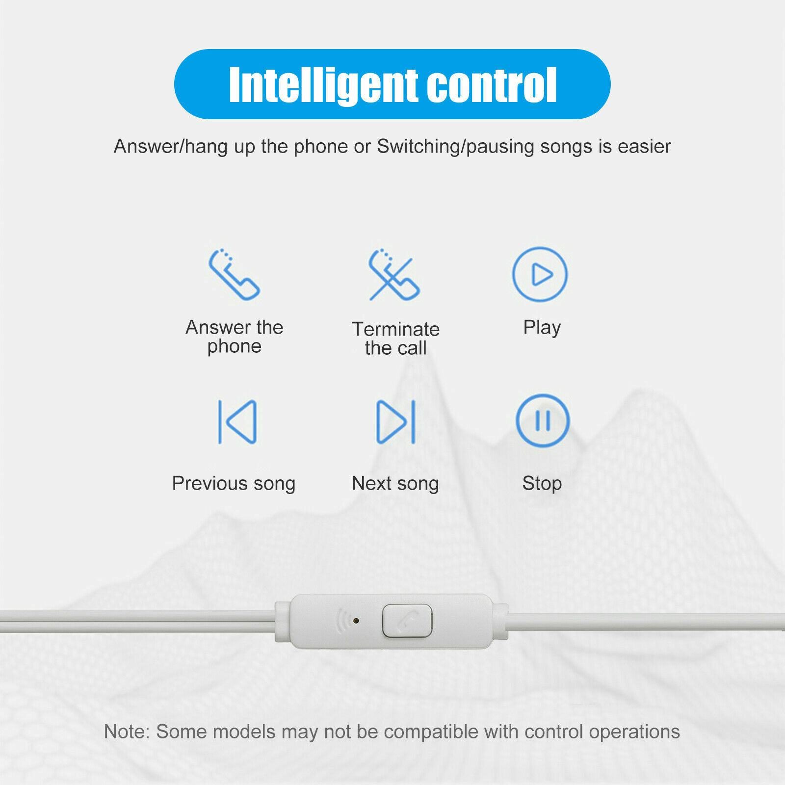3.5mm In-Ear Earphone Headset Headphones Earbud with Microphone For Samsung Lot
