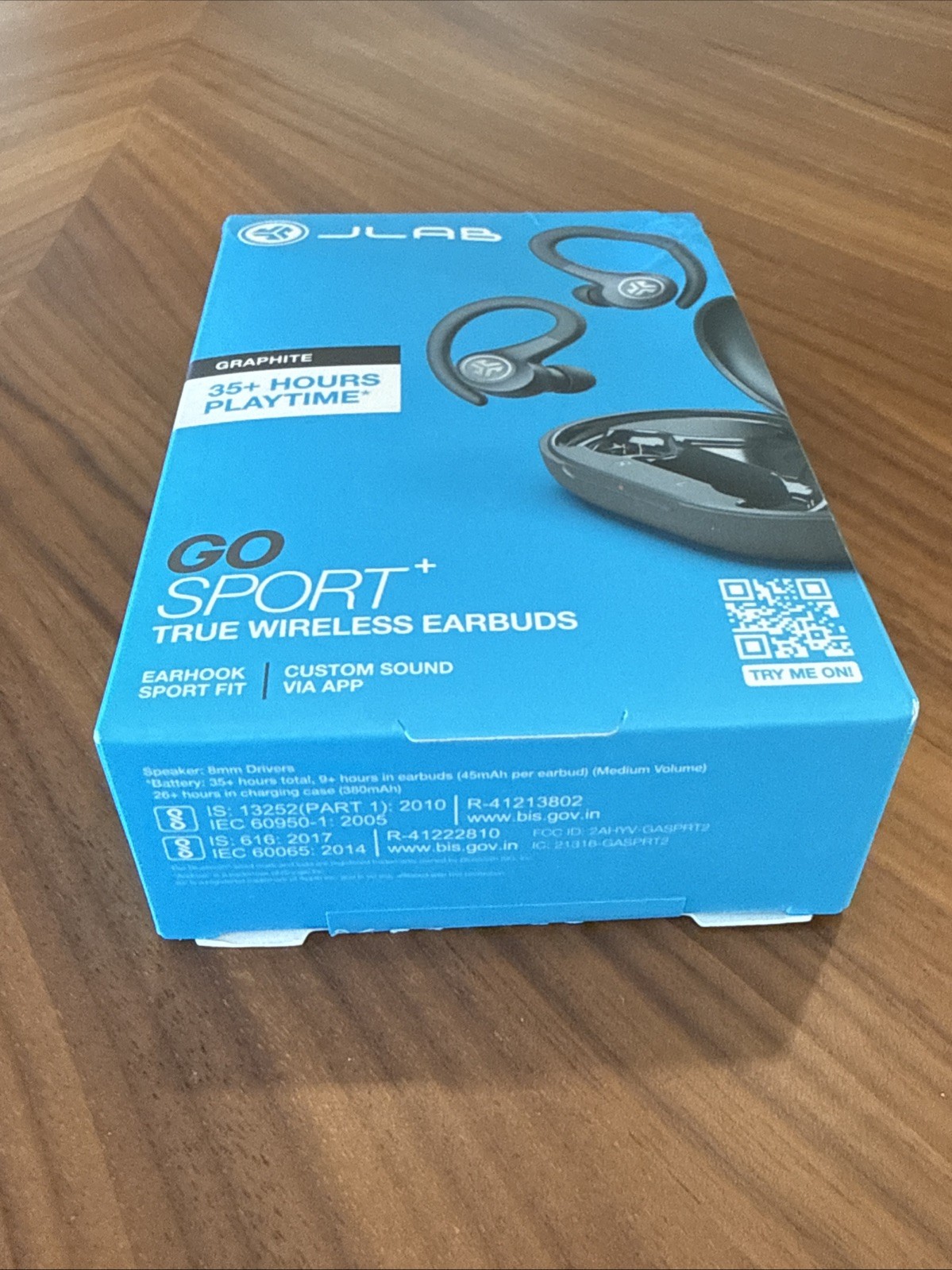 JLab Go Sport+ True Wireless Bluetooth Earbuds Charging Case Graphite Brand New