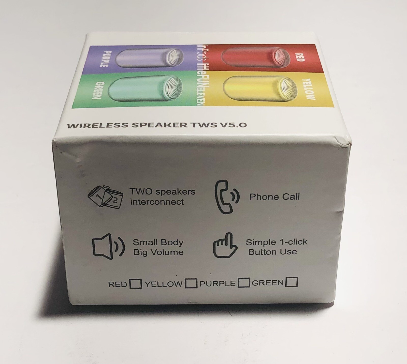 inpods Little Fun True Wireless Stereo TWS V5.0 Speaker Purple New In Box