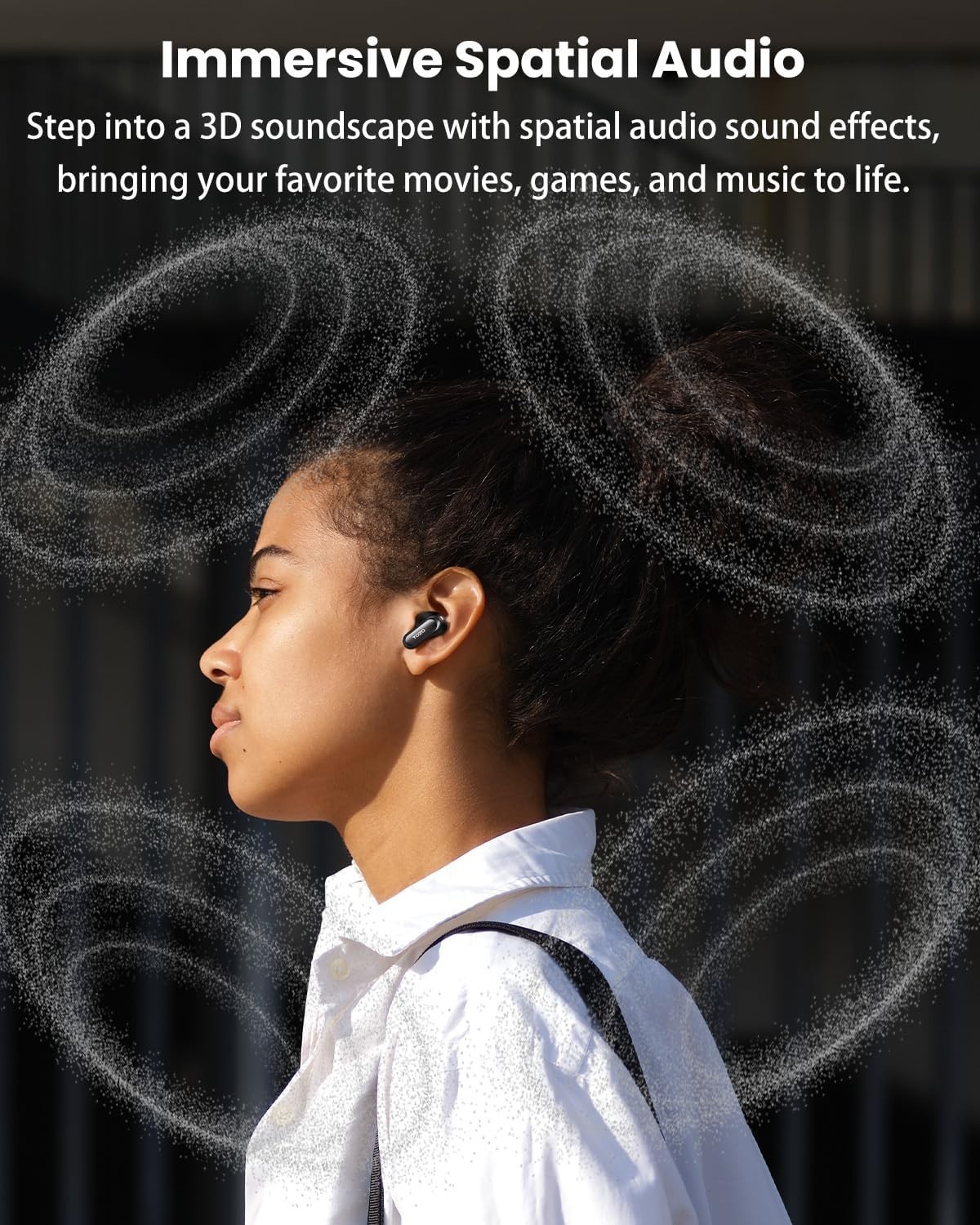 Wireless Earbuds Active Noise Cancelling Bluetooth 5.4 Waterproof 80H Playtime