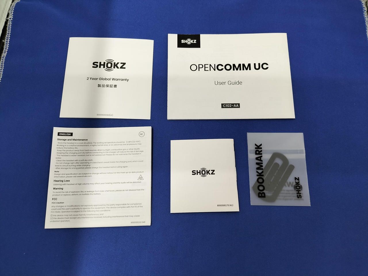 SHOKZ Bone Conduction Headset OPENCOMM UC C102 Used