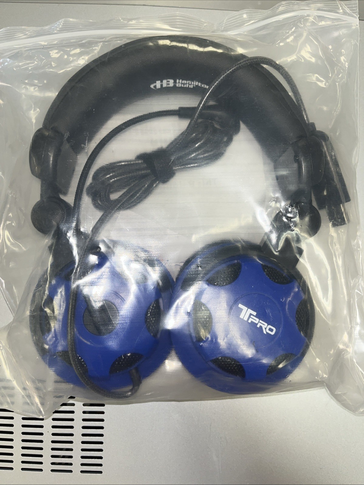 Hamilton Buhl Blue Mid Size Ear Cup headphones with wide headband.