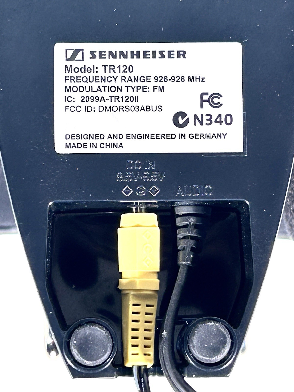 Sennheiser RS 120 RF UHF Wireless Headphones w/ Transmitter Base Black/Gray