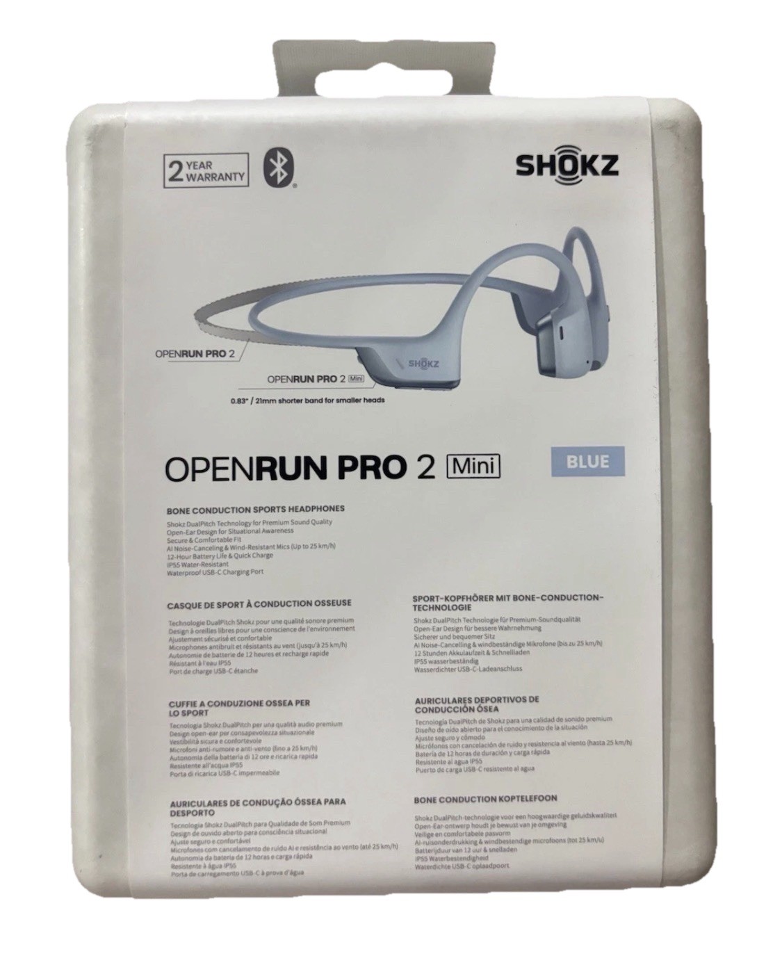 Shokz Open Run Pro 2 Mini Bone Conduction Sports Headphones – blue