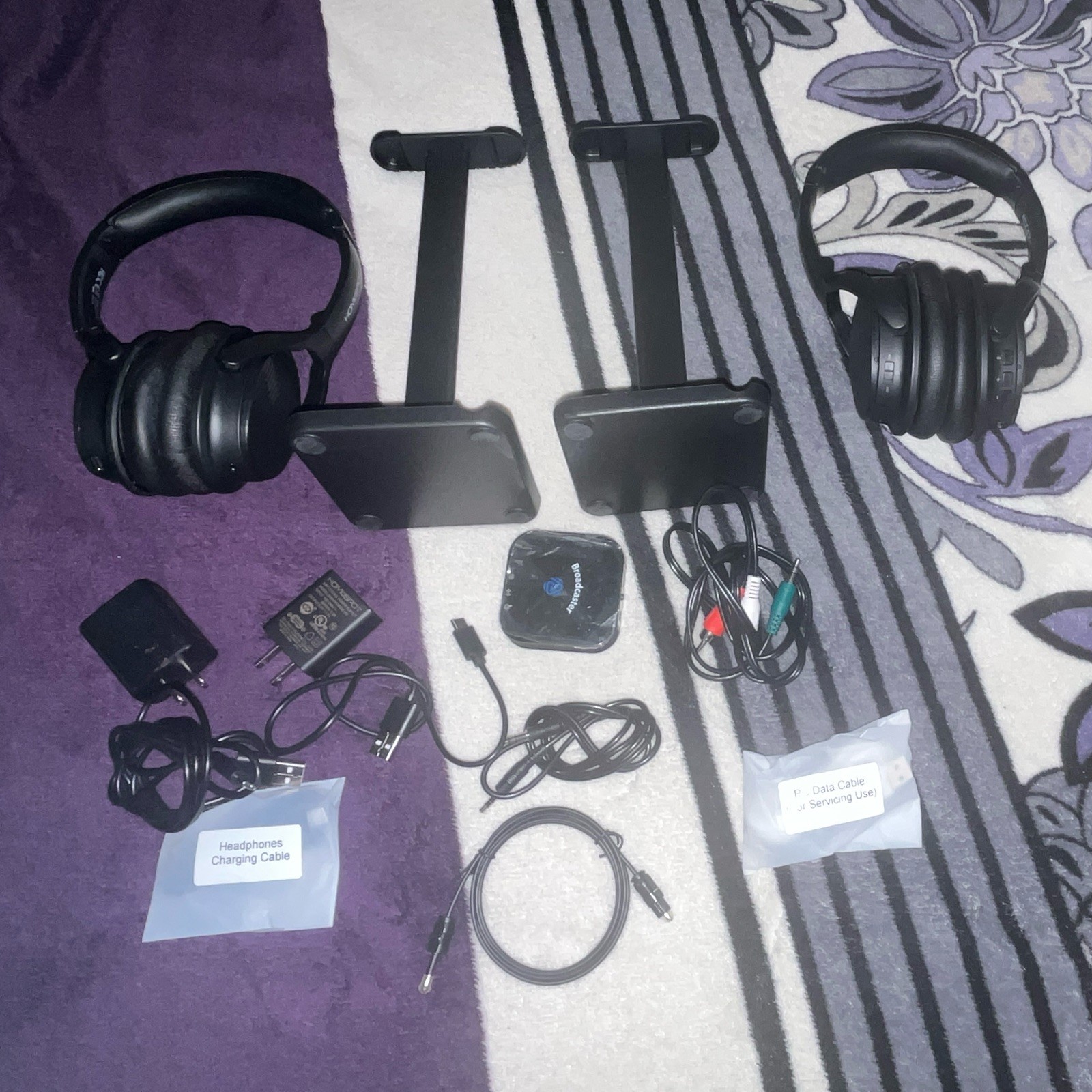 HomeSpot Dual JM320 TV Headphones & Broadcaster Bundle – Brand New Open Box