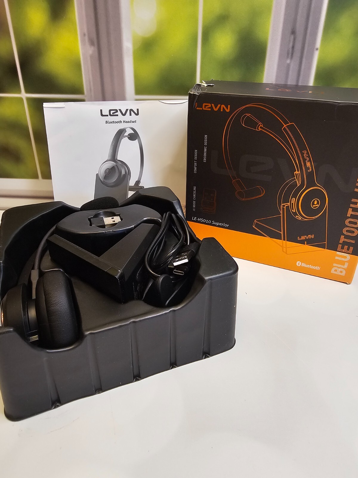 Levn LE-HS010 Black AI Noise Cancelling Ergonomic Design Bluetooth Headset