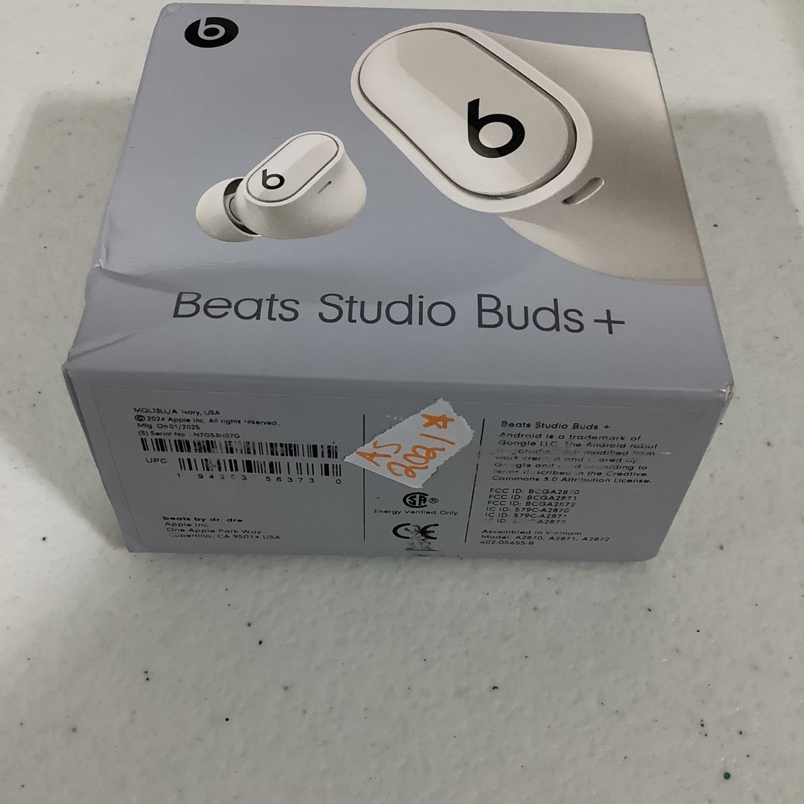 Beats Studio Buds+ MYMC2LL/A Ivory Wireless Noise Cancelling Earbuds Excellent