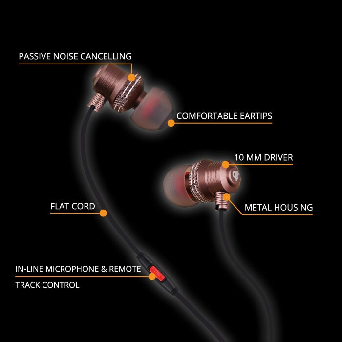 Spider USA Earbuds Amber Series Earphone MIC & Remote US Seller Brown SPEB105