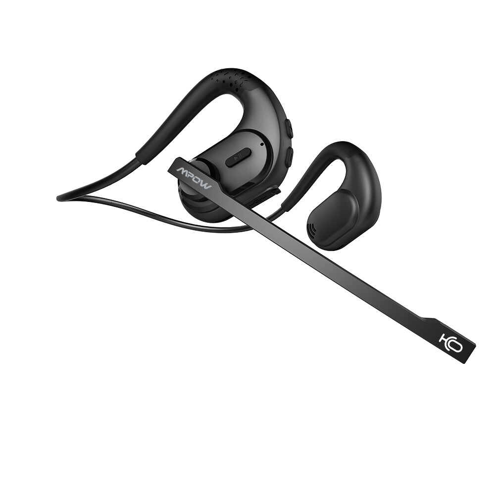 Mpow Removable Mic Bluetooth Headset: 12H Playtime, Noise Cancelling, Open Ear