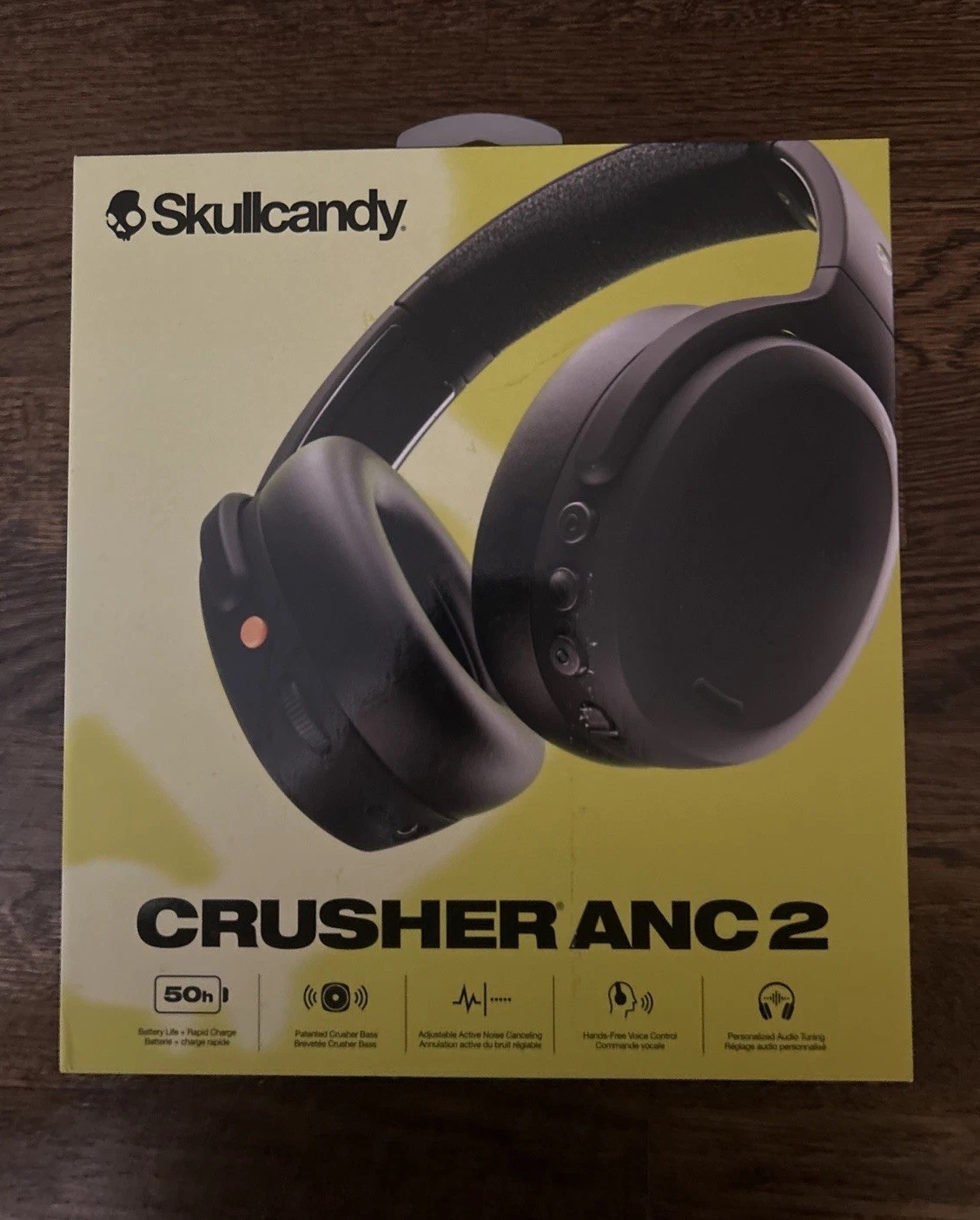 Skullcandy Crusher ANC 2 Bluetooth Wireless Headphones – Black (S6CAW-R740)