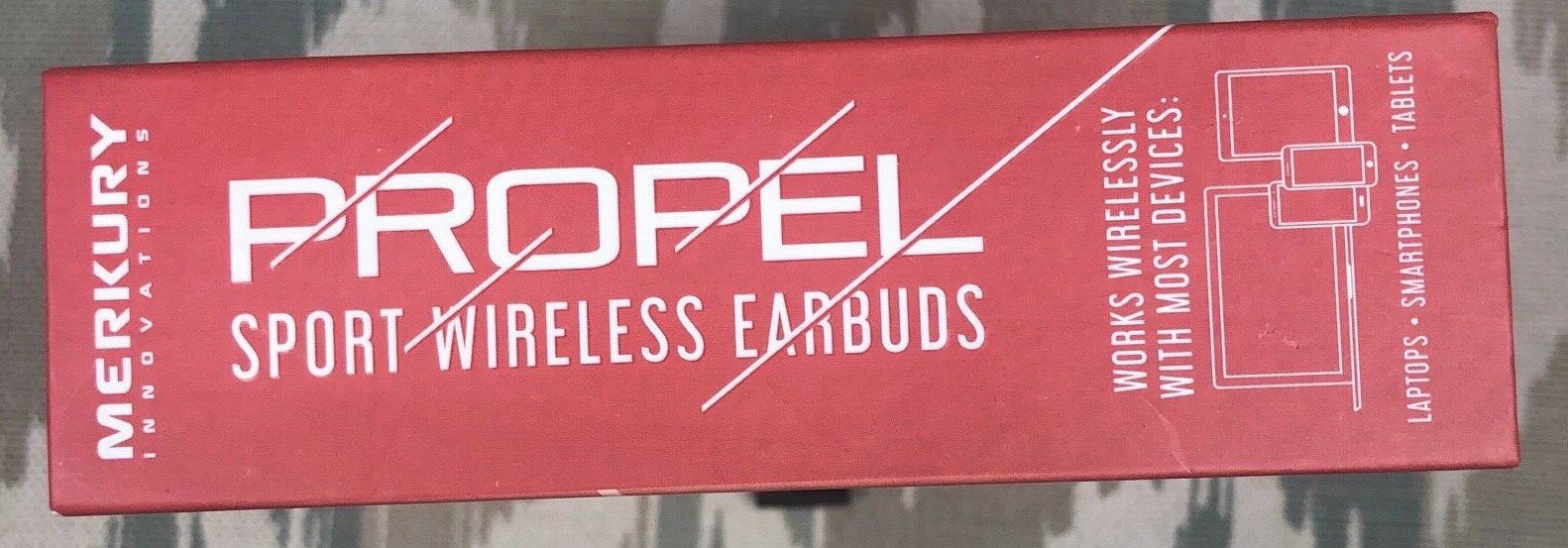Merkury Innovations Propel Sport Bluetooth 4.2 Wireless Earbuds Black and Red