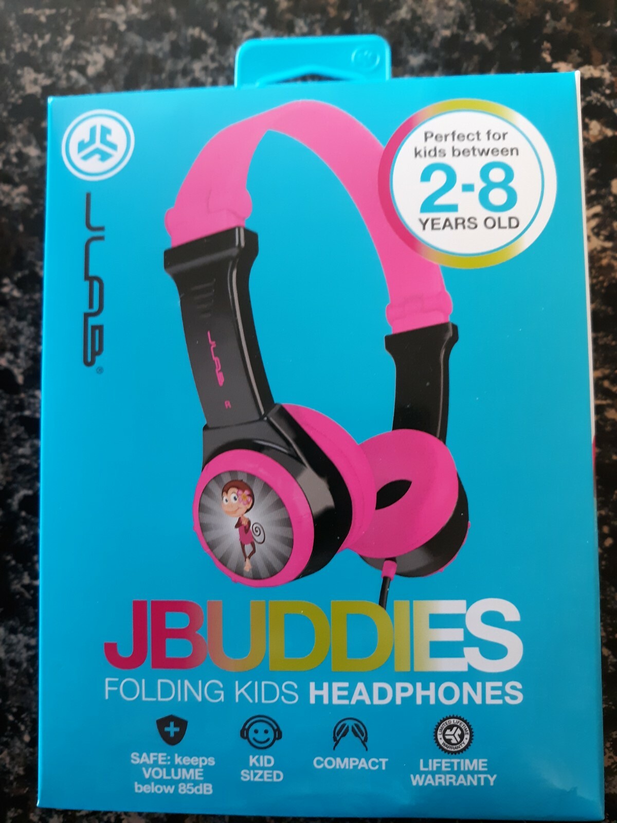 JLABS JBuddies Folding Kids Headphones , Black/Pink – NEW SEALED FREE SHIPPING!