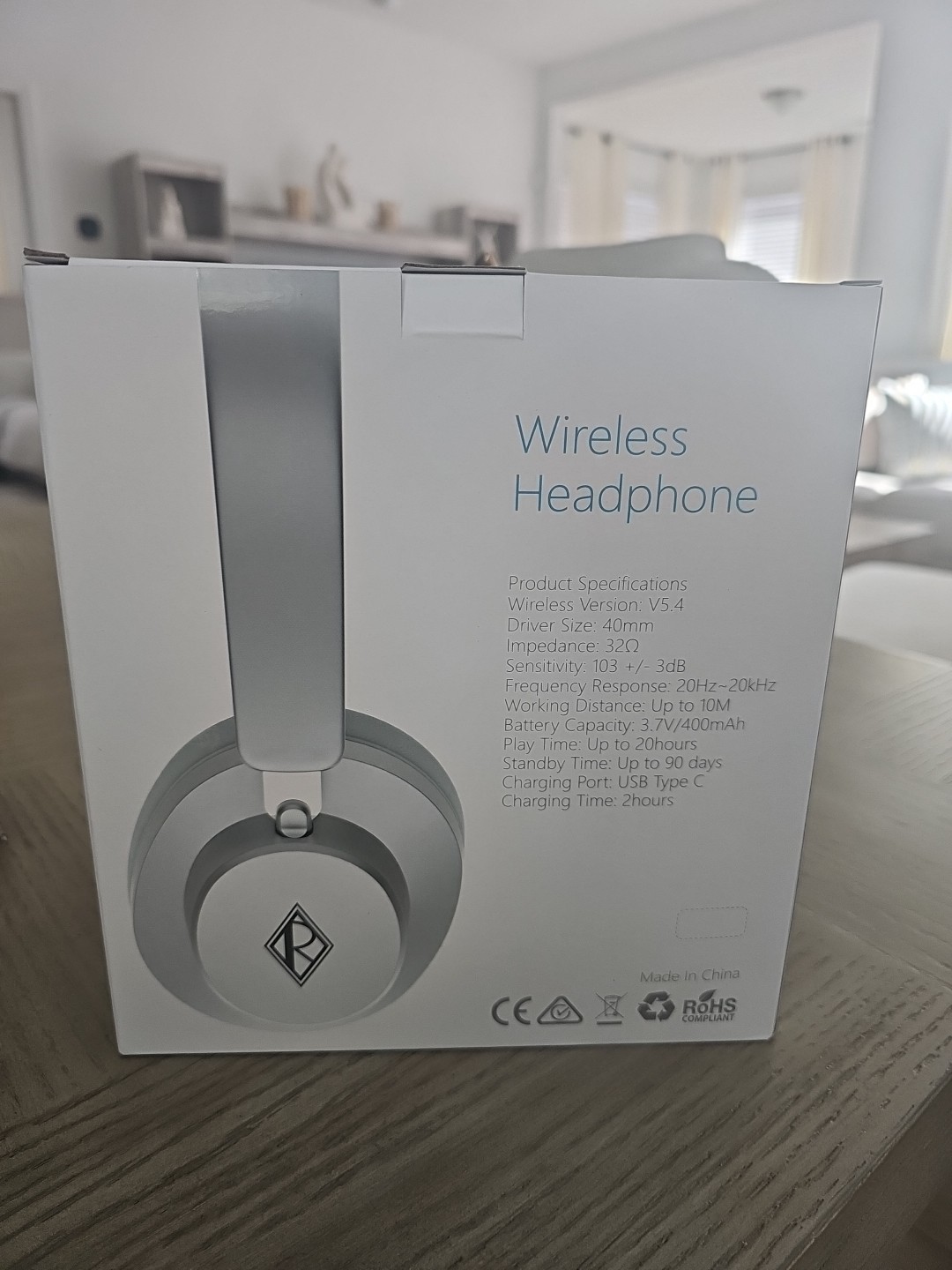 Ralph Lauren Unisex Wireless Headphones Gray/Silver New