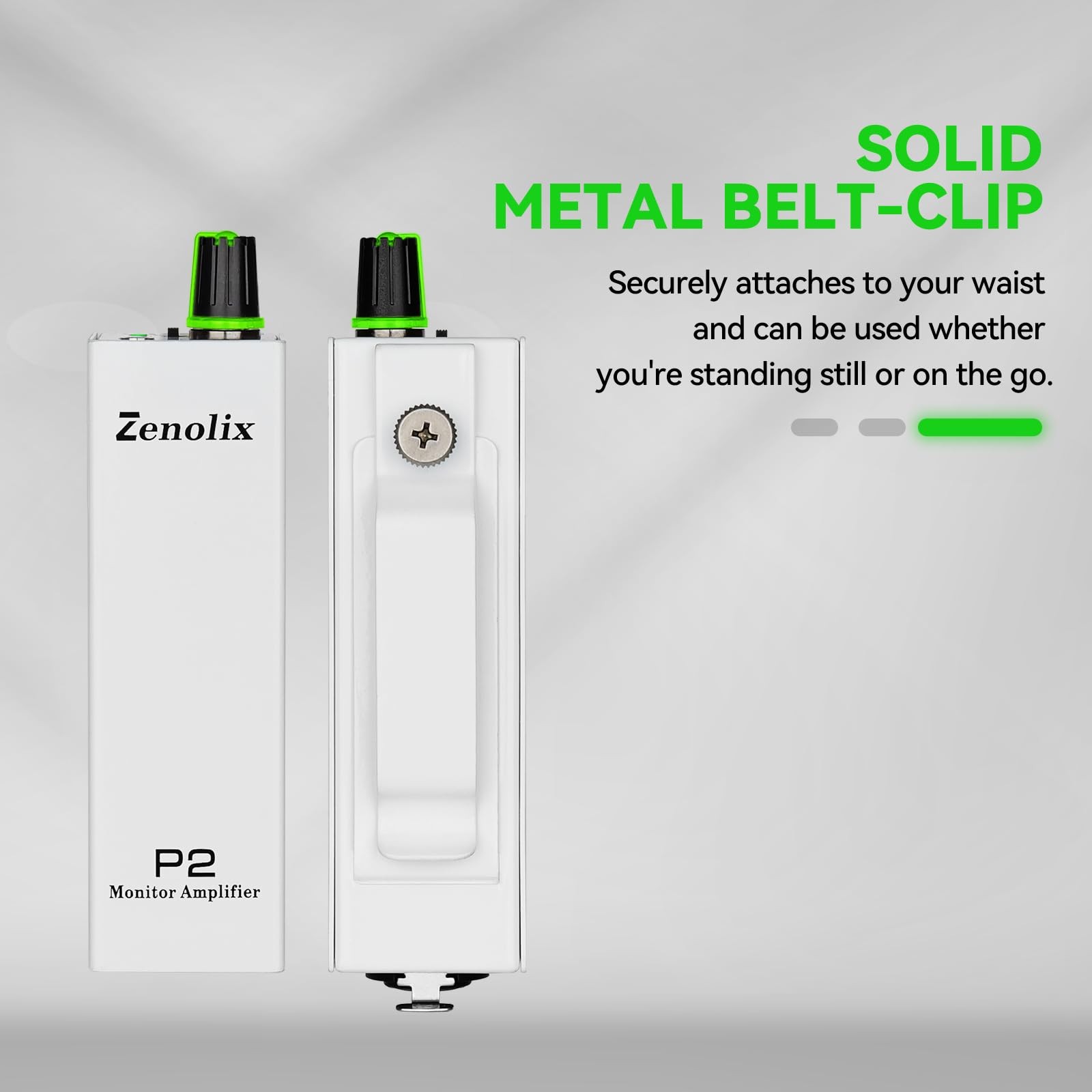 P2 Portable in Ear Monitor Amplifier, Headphone Amp with XLR/TRS Inputs 3.5mm Ou