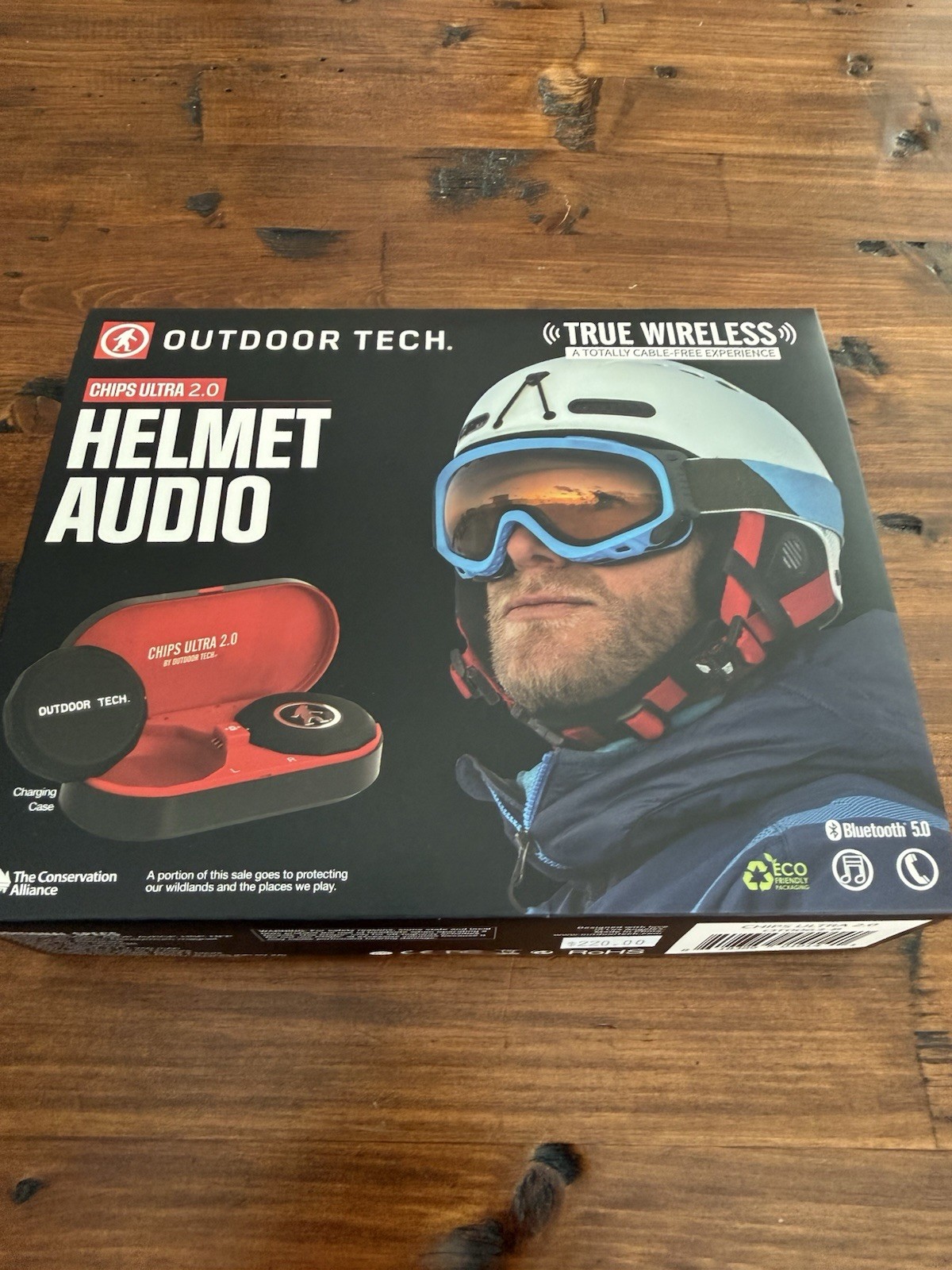 Outdoor Tech Chips Ultra 2.0 True Wireless Bluetooth Helmet Audio Speakers Black