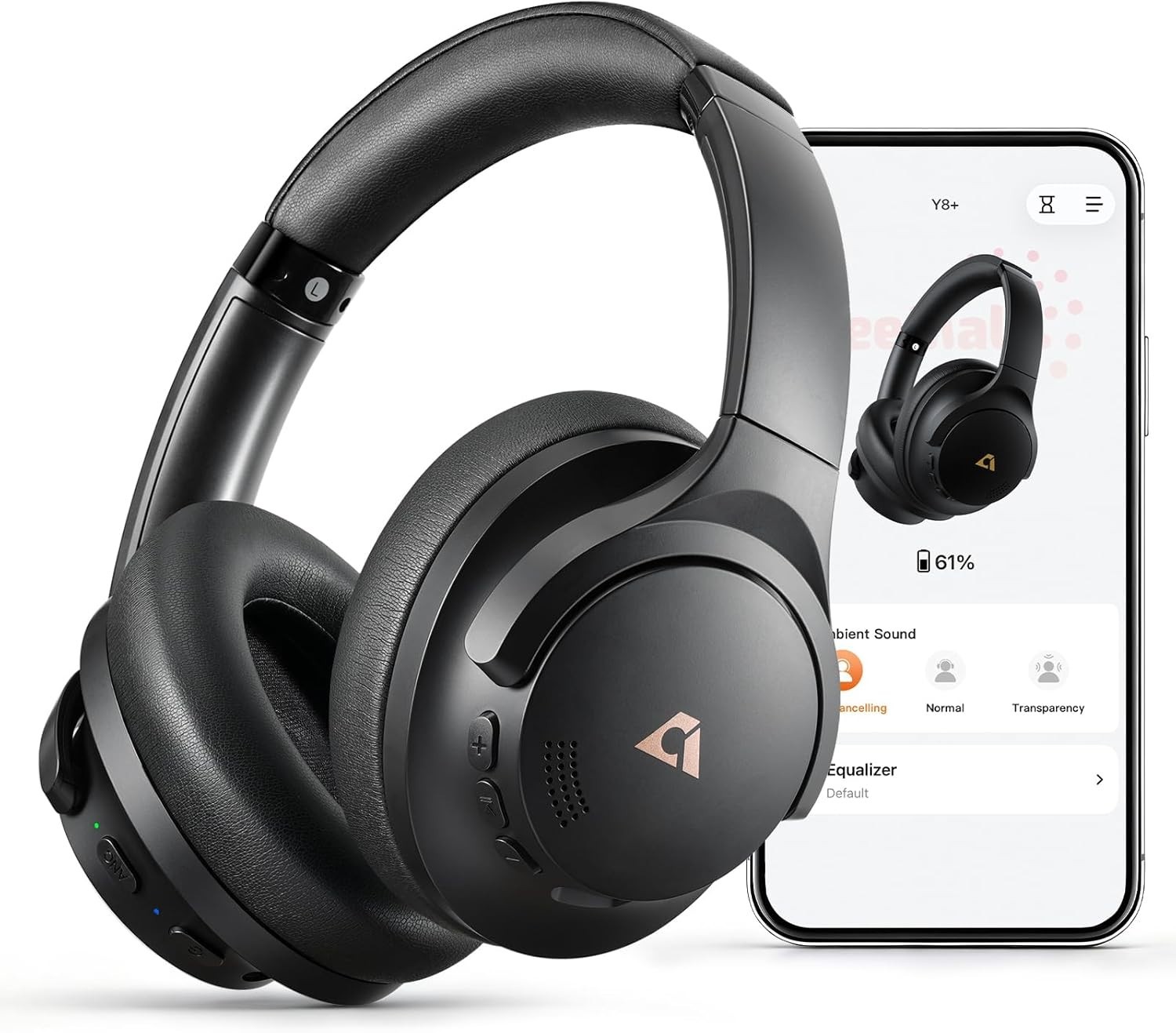 Y8+ Noise Cancelling Headphones Bluetooth, Wireless LDAC Hi-Res Audio, Custom…