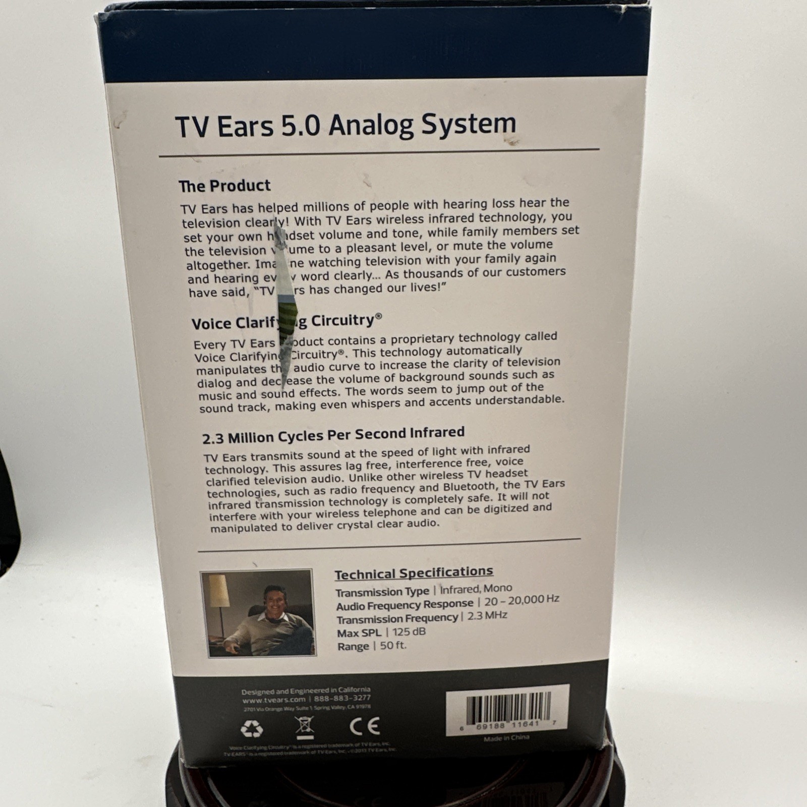 TV EARS Analog Wireless Headset System NEW