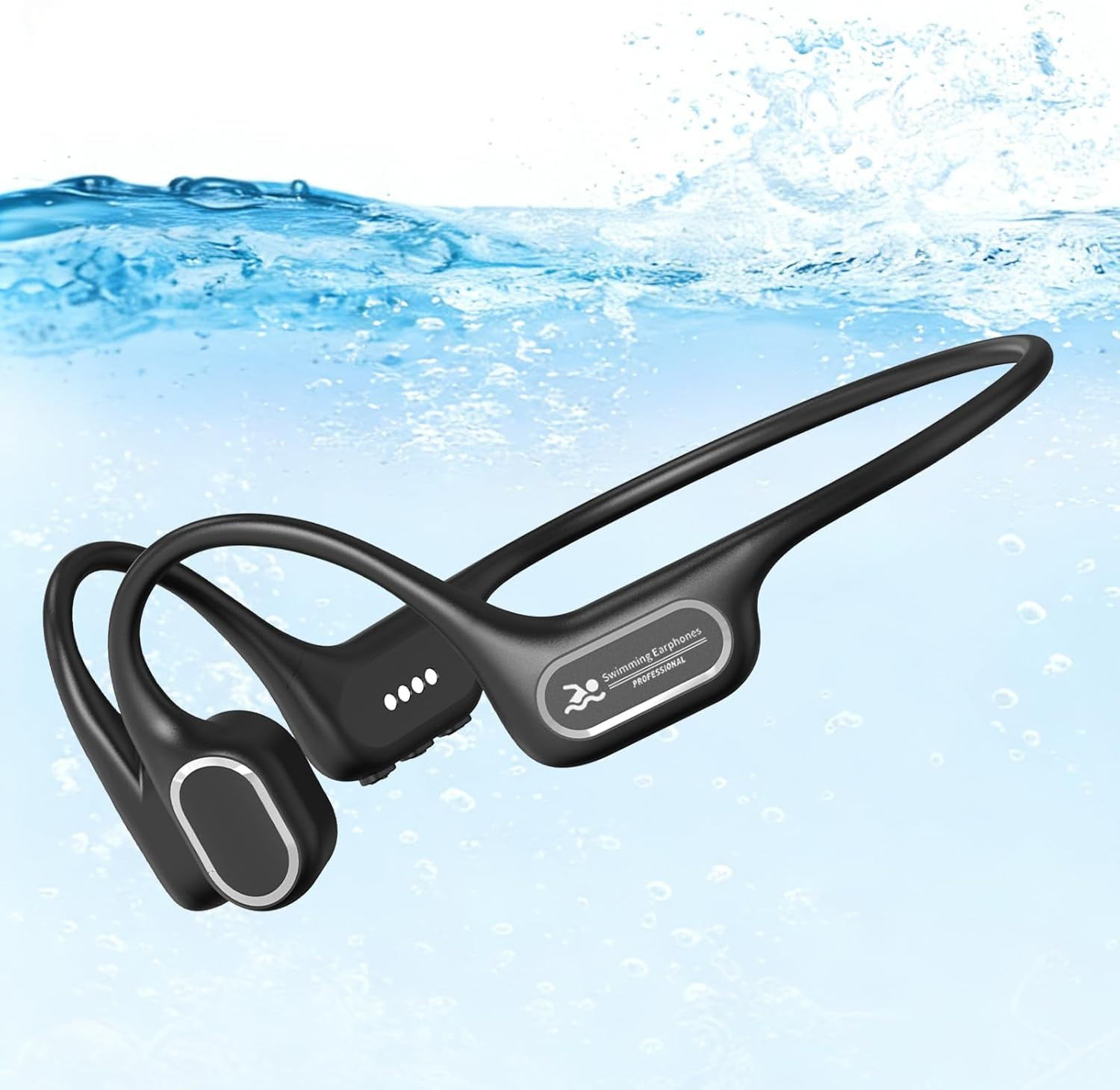 Soft Liquid Silicone Bone Conduction Swimming Headphones Underwater,Ipx8 Waterpr