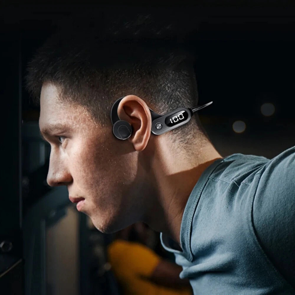 Bluetooth 5.3 Conduction Headphones Wireless Outdoor Sport Headset Earbuds Lot