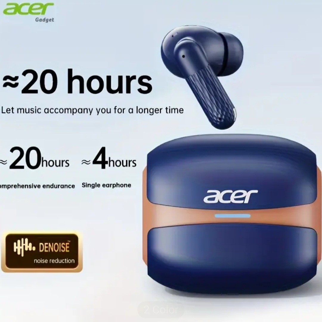 ACER OHR548 Wireless Headphones Feature 52Db Deep-Sea Noise cancellation Blue