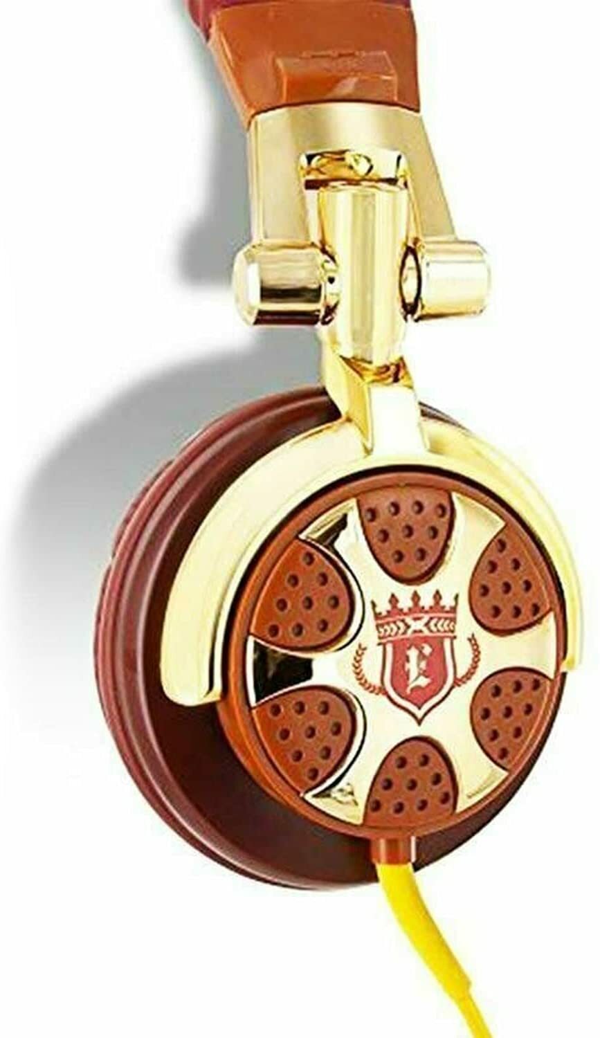 Billionaire DJ-Style Stereo Headphones Gold/Brown